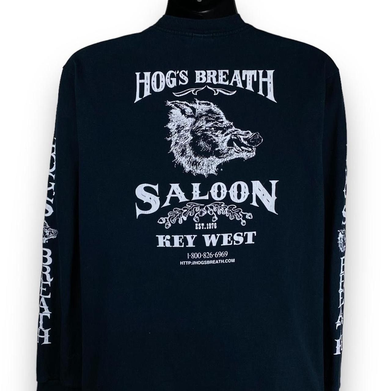 Anvil × Vintage Vintage Anvil Hog’s Breathe Saloon Motorcycle Biker Tshirt Size US M / EU 48-50 / 2 - 2 Thumbnail
