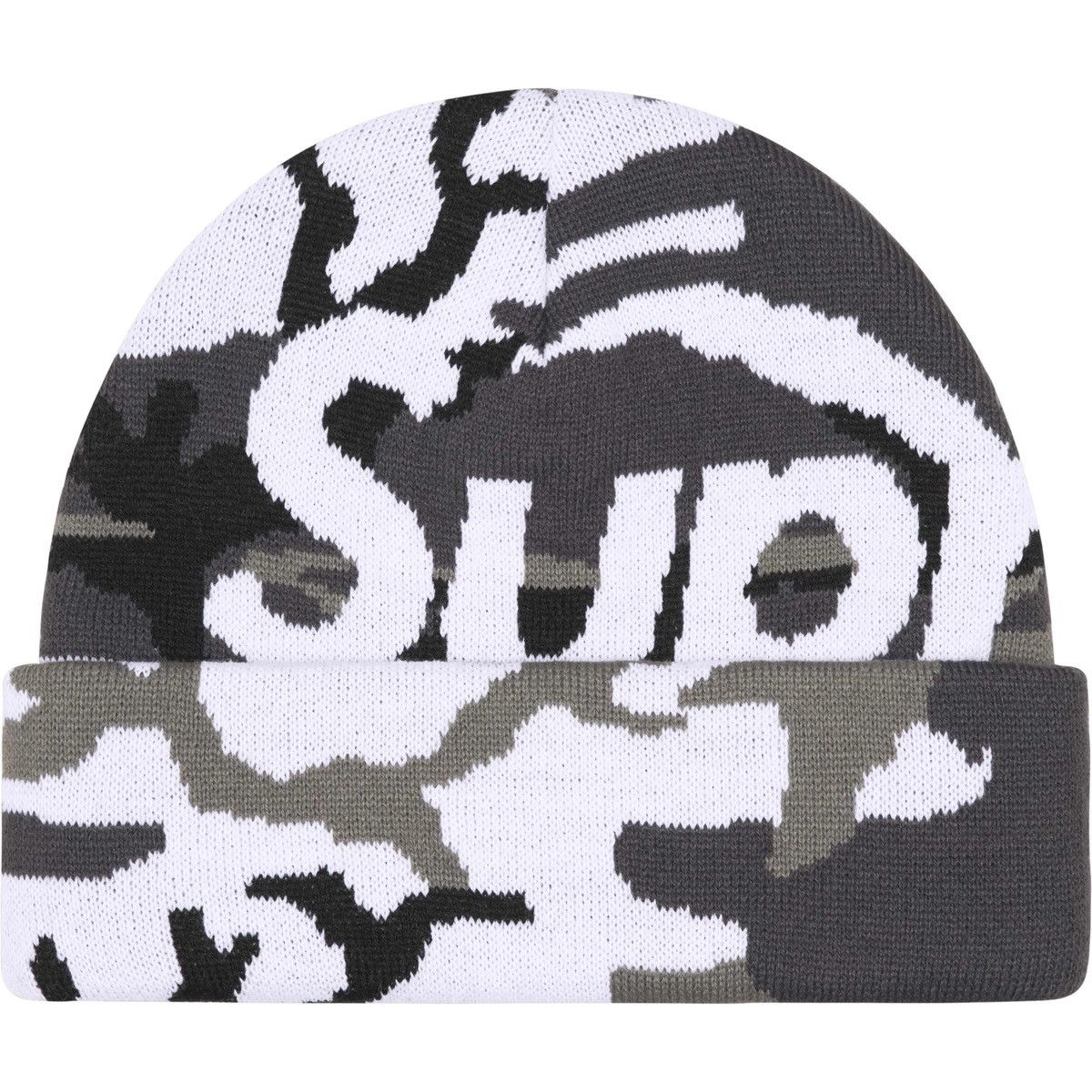 Supreme Supreme Big Logo Beanie Snow Camo FW25 Size ONE SIZE - 1 Thumbnail