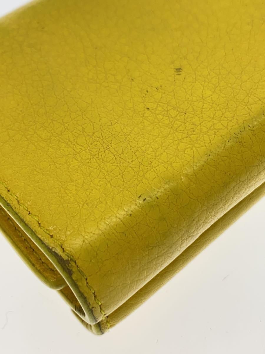 Balenciaga Balenciaga Leather Tri-Fold Wallet Yellow Size ONE SIZE - 8 Thumbnail