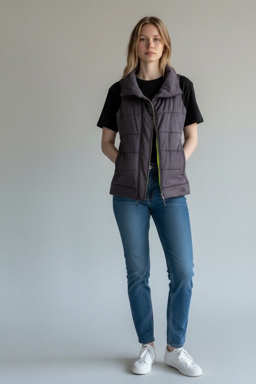 The North Face The North Face Puffer Vest Women’s Large Gray Size L / US 10 / IT 46 - 1 Thumbnail