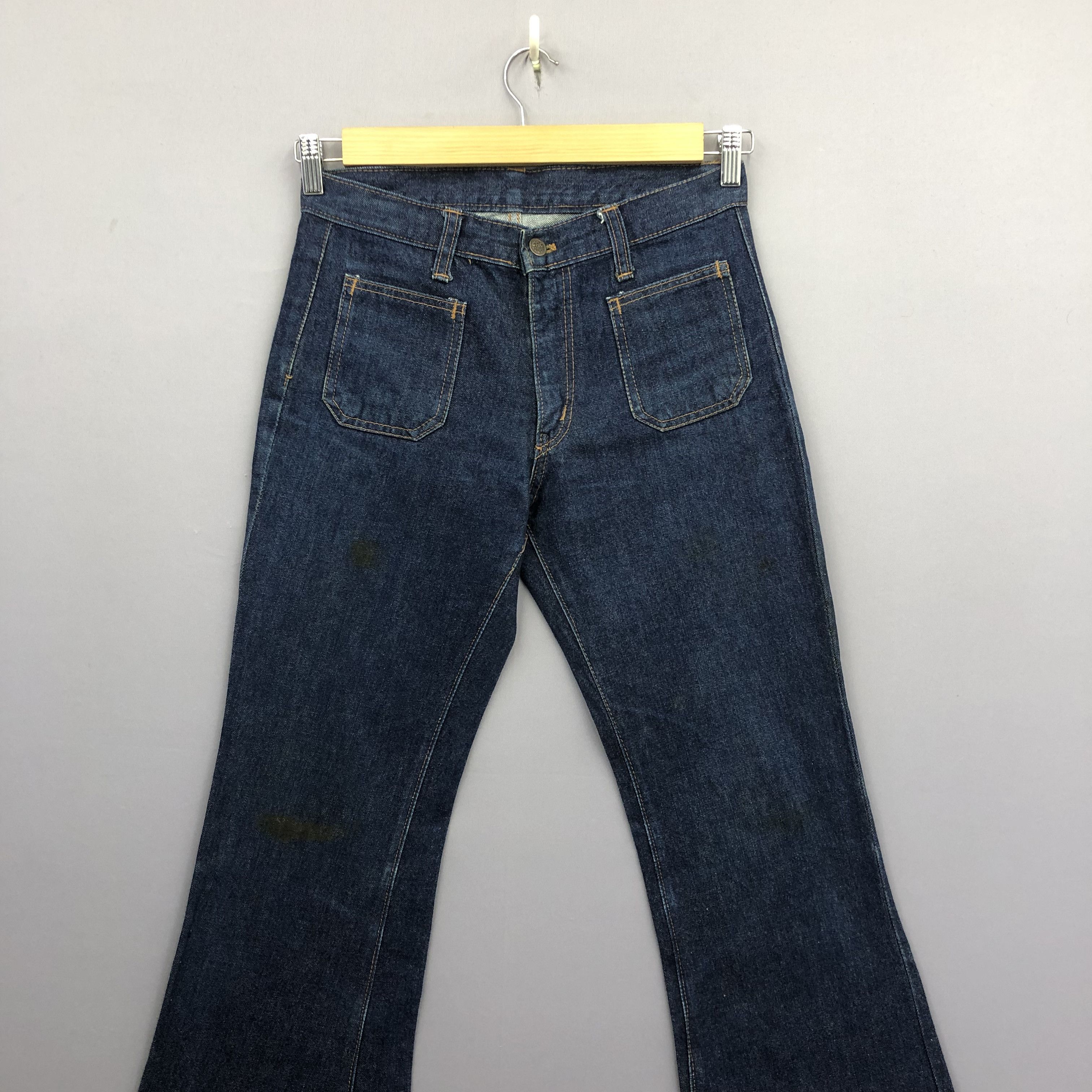 Japanese Brand Vintage 70s Cactus Flare Bush Pants Jeans Wide Leg Denim Size US 30 / EU 46 - 3 Thumbnail