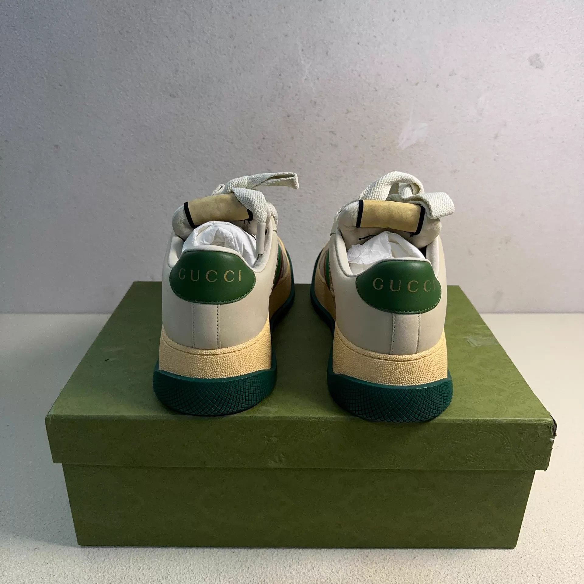 Gucci Gucci Screener Women's Beige Leather 39 Size US 8.5 / IT 38.5 - 3 Thumbnail
