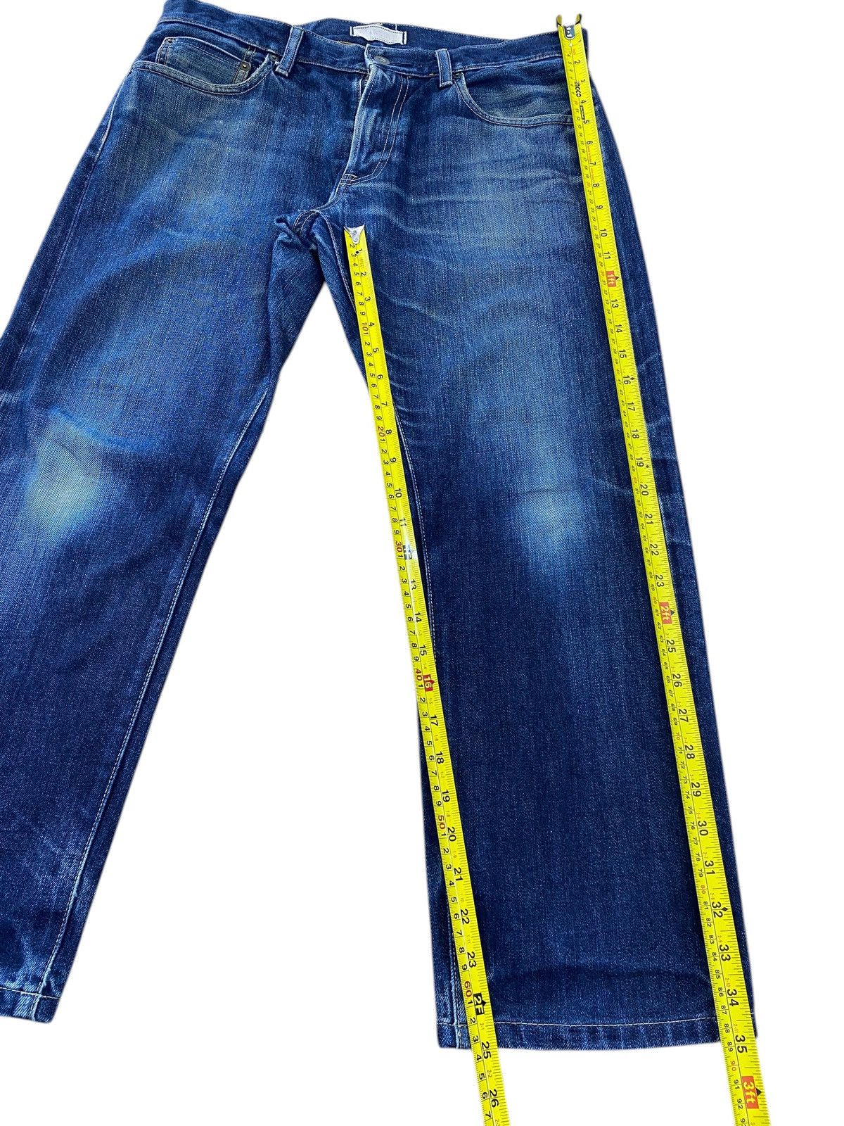 Uniqlo Uniqlo Whiskered Blue Wash Style Straight Leg Jeans Size US 34 / EU 50 - 8 Thumbnail