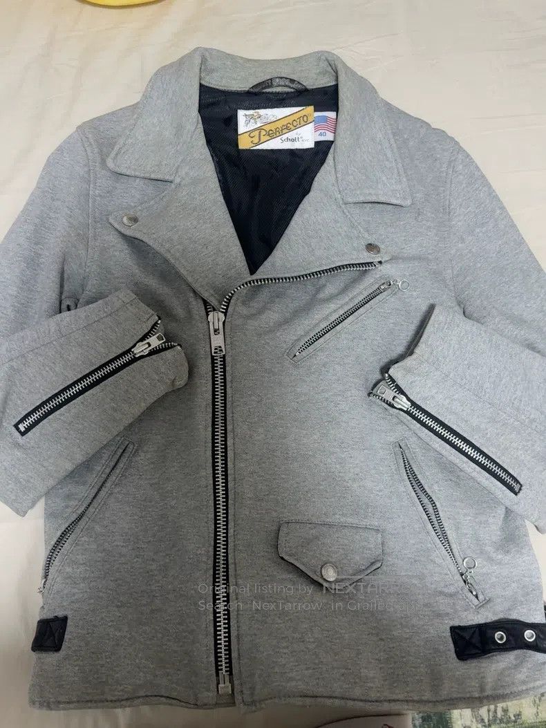 Schott Schott NYC 6 Heavy Lapel Cable-Stayed Leather Jacket Size US XXS / EU 40 - 1 Thumbnail