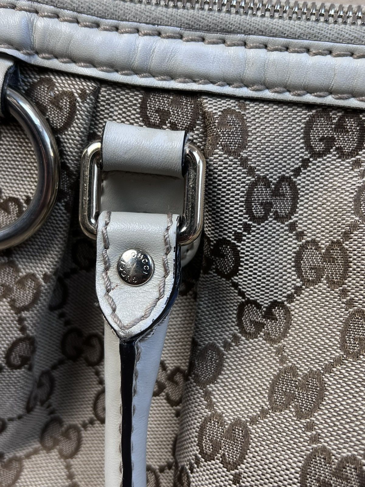 Gucci Gucci GG Canvas/Leather Sukey 2Way Shoulder Bag Beige Size ONE SIZE - 4 Thumbnail