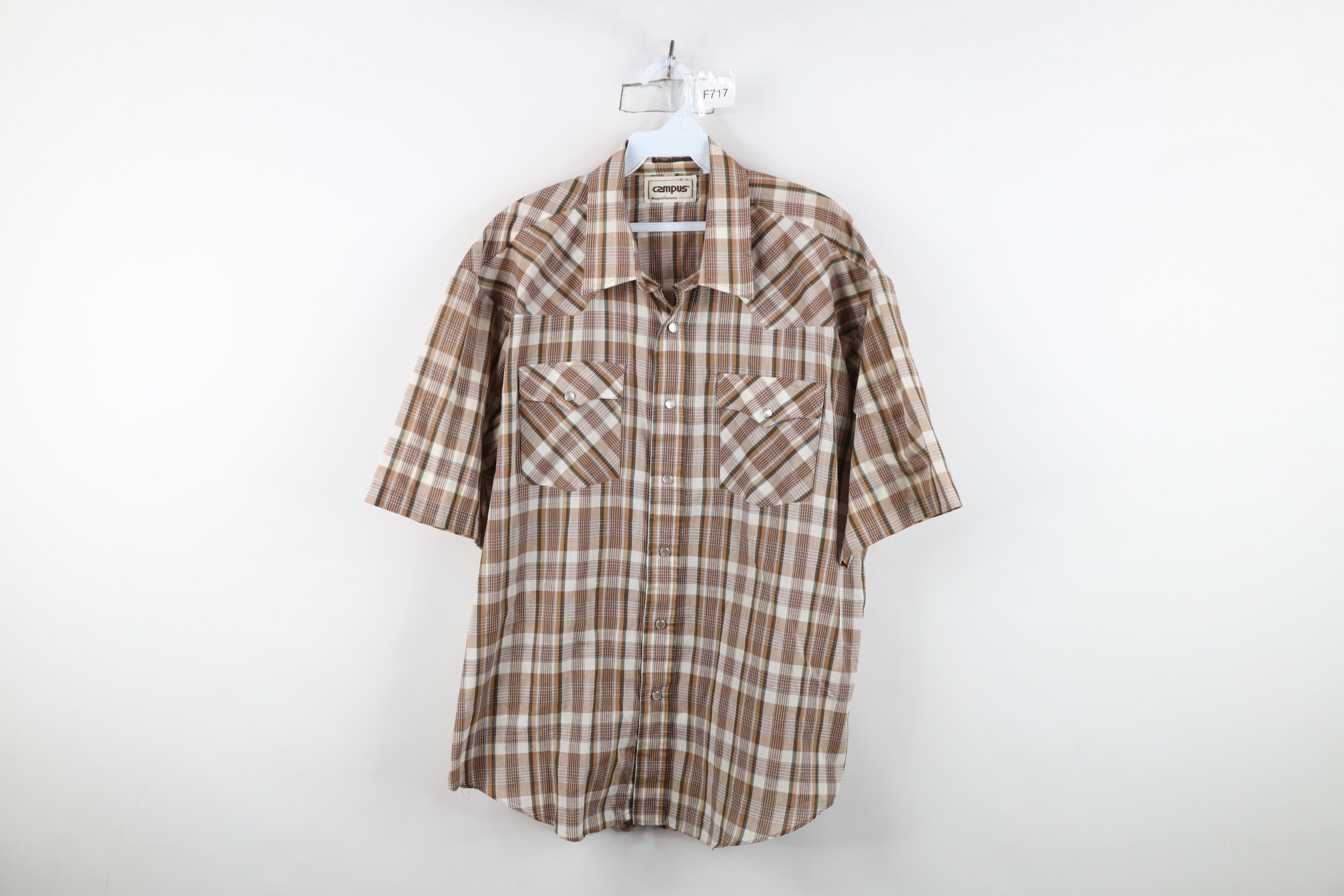Vintage Vintage 70s Streetwear Western Short Sleeve Button Shirt Size US XL / EU 56 / 4 - 1 Thumbnail