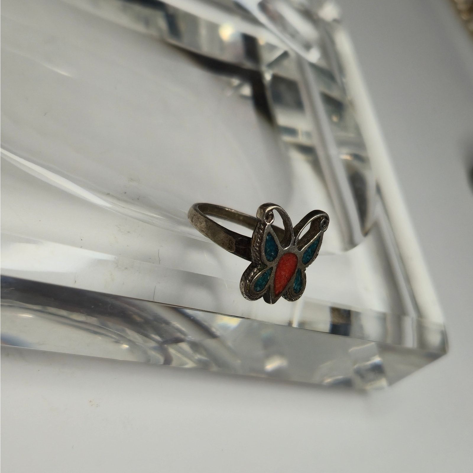 18 East Navajo Sterling Silver Butterfly Ring - Southwestern Style Size ONE SIZE - 10 Thumbnail