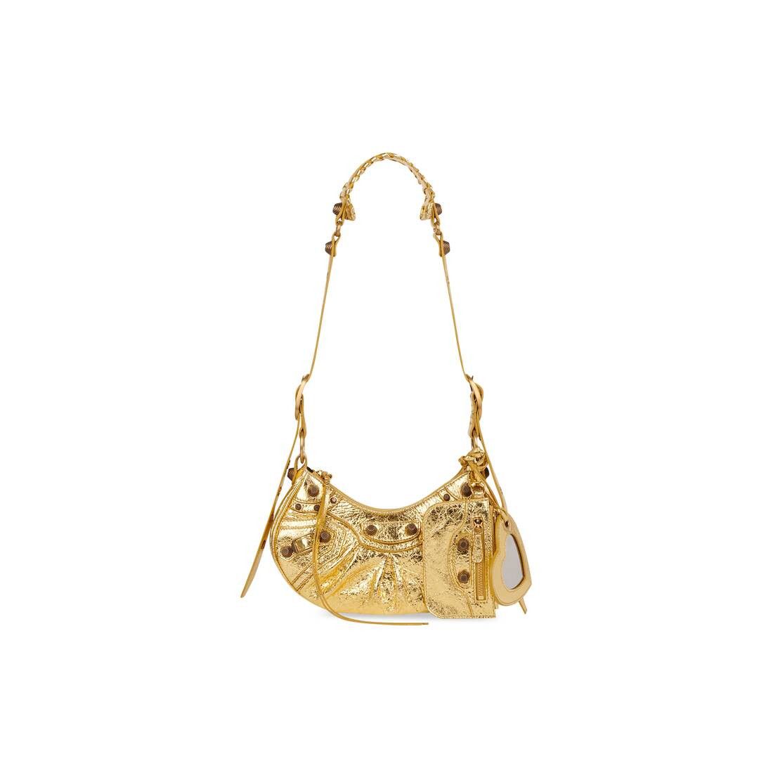 Balenciaga le cagole xs shoulder bag in metallic gold arena lambskin leather with antique gold trim Size ONE SIZE - 1 Thumbnail