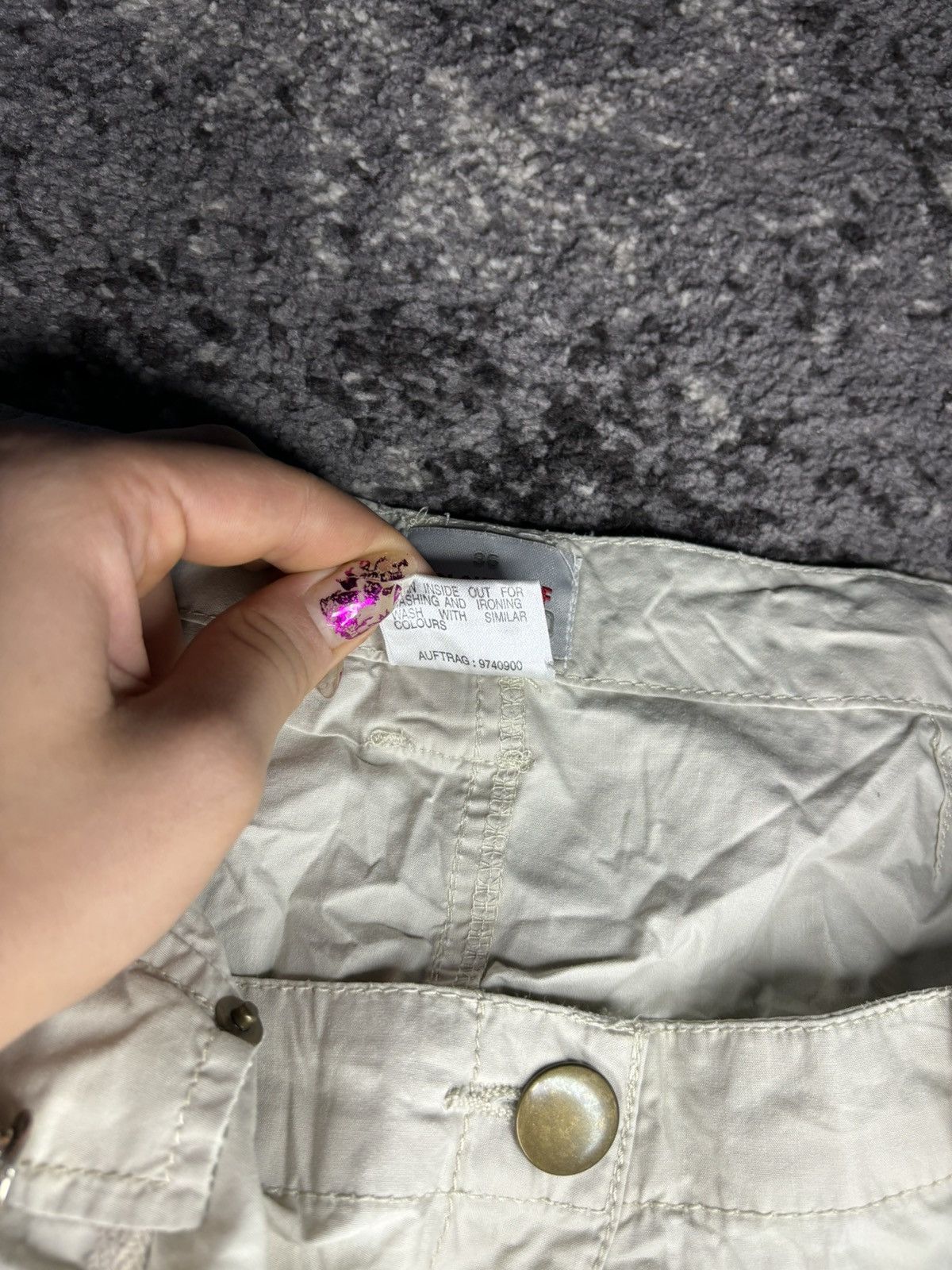 Japanese Brand × Vintage Vintage 90's Cargo Beige Low Waist Mini Skirt Size 25" / US 0 / IT 36 - 8 Thumbnail