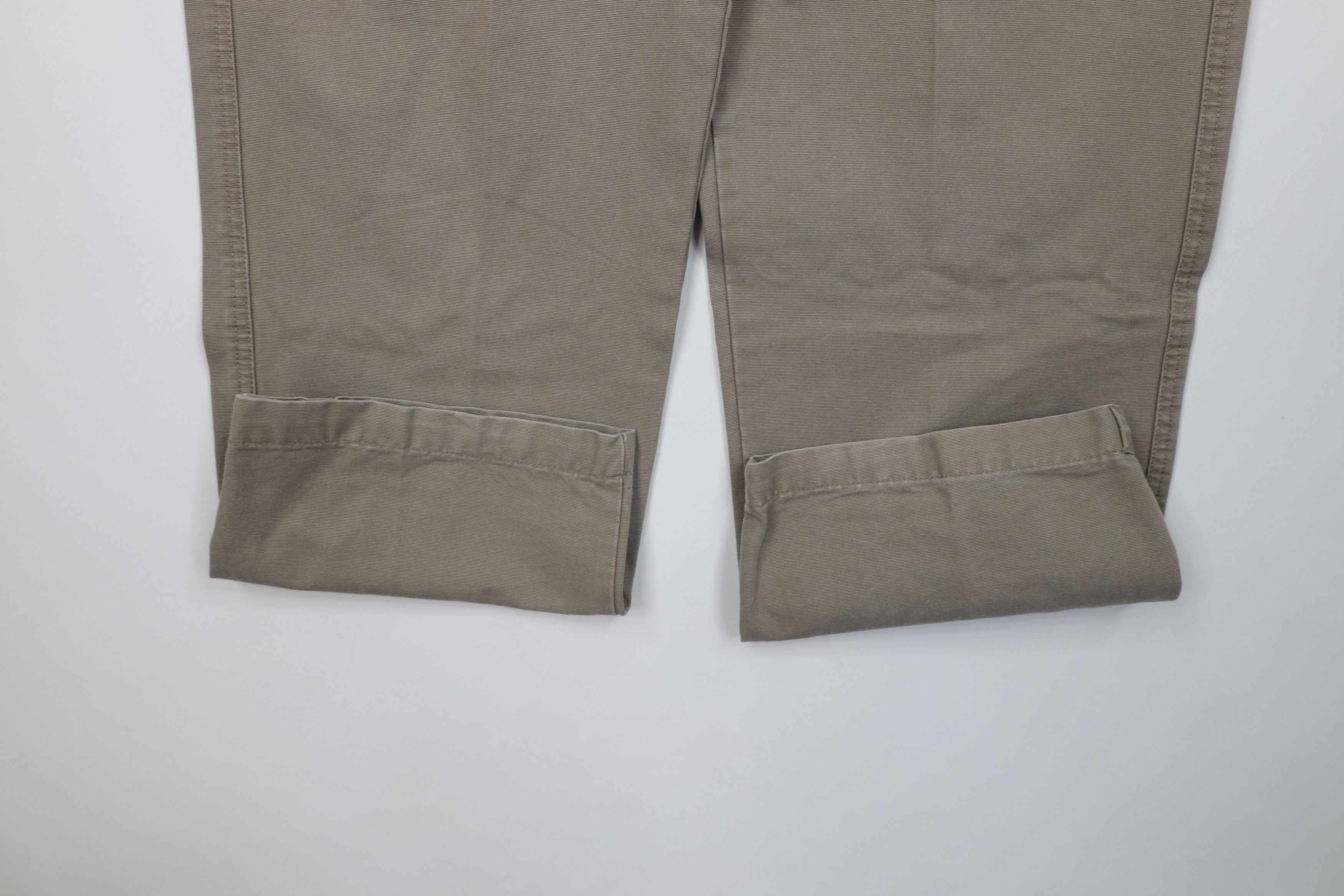 Vintage Vintage 90s Y2K Streetwear Canvas Wide Leg Cargo Pants Beige Size US 29 - 5 Thumbnail