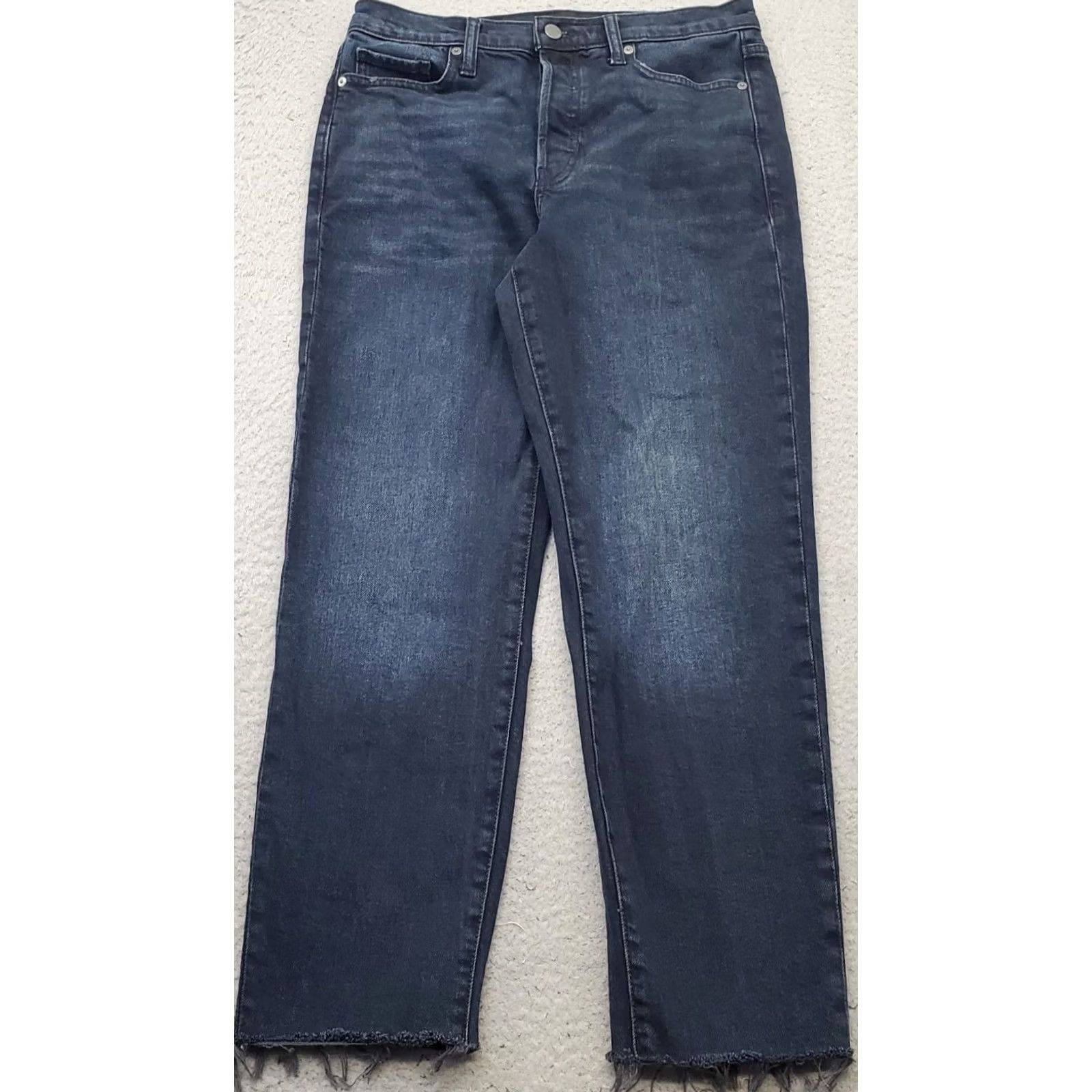 Banana Republic Banana Republic Womens Jeans 27 Blue Denim High Rise Stretch Button Fly Straight Denim Jeans for Women Size 27" / US 4 / IT 40 - 2 Thumbnail