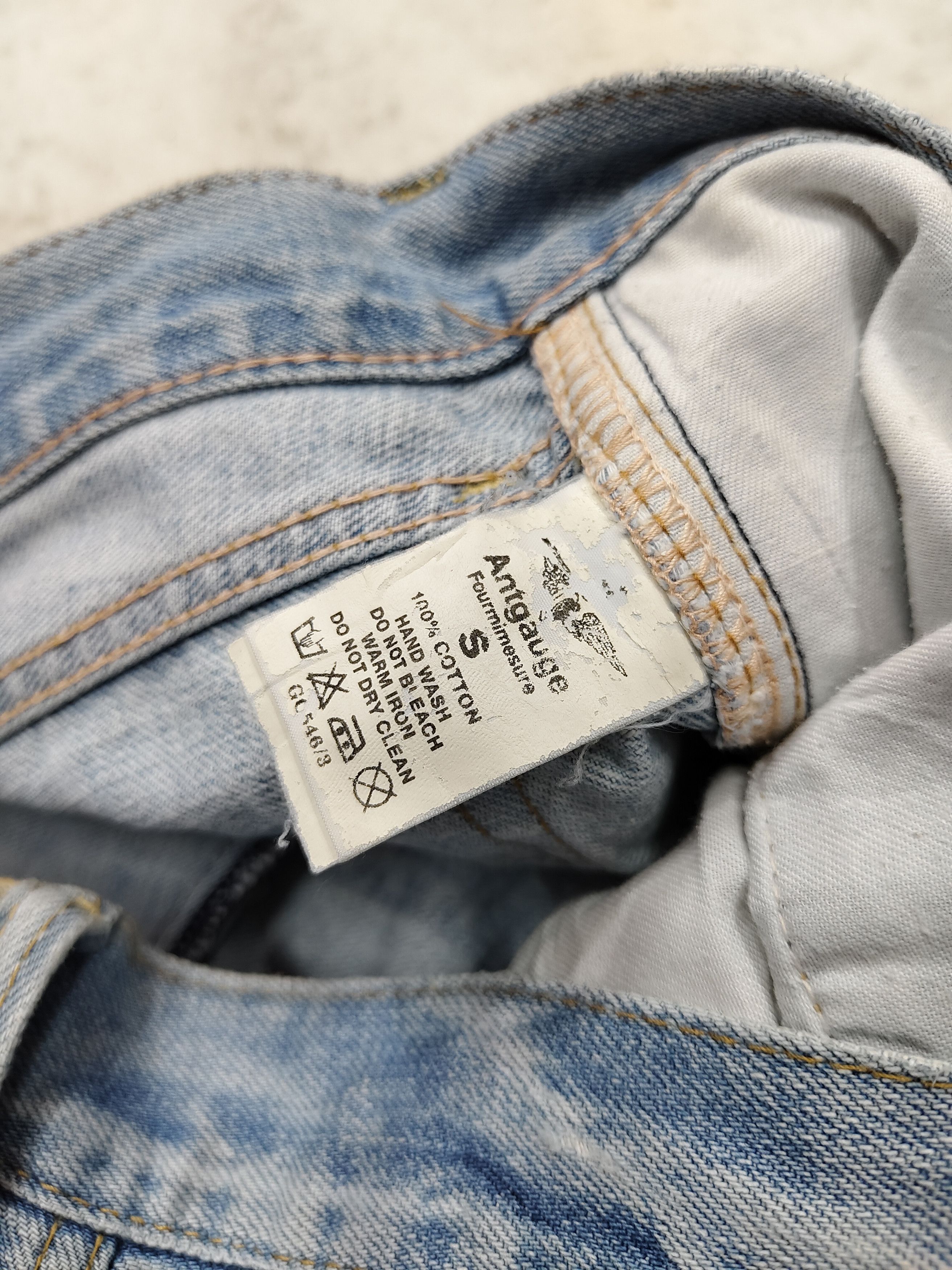 Japanese Brand SICK🇯🇵 Vtg Antgauge 🇯🇵Double Pocket Ripped Jeans Size 29" - 10 Thumbnail