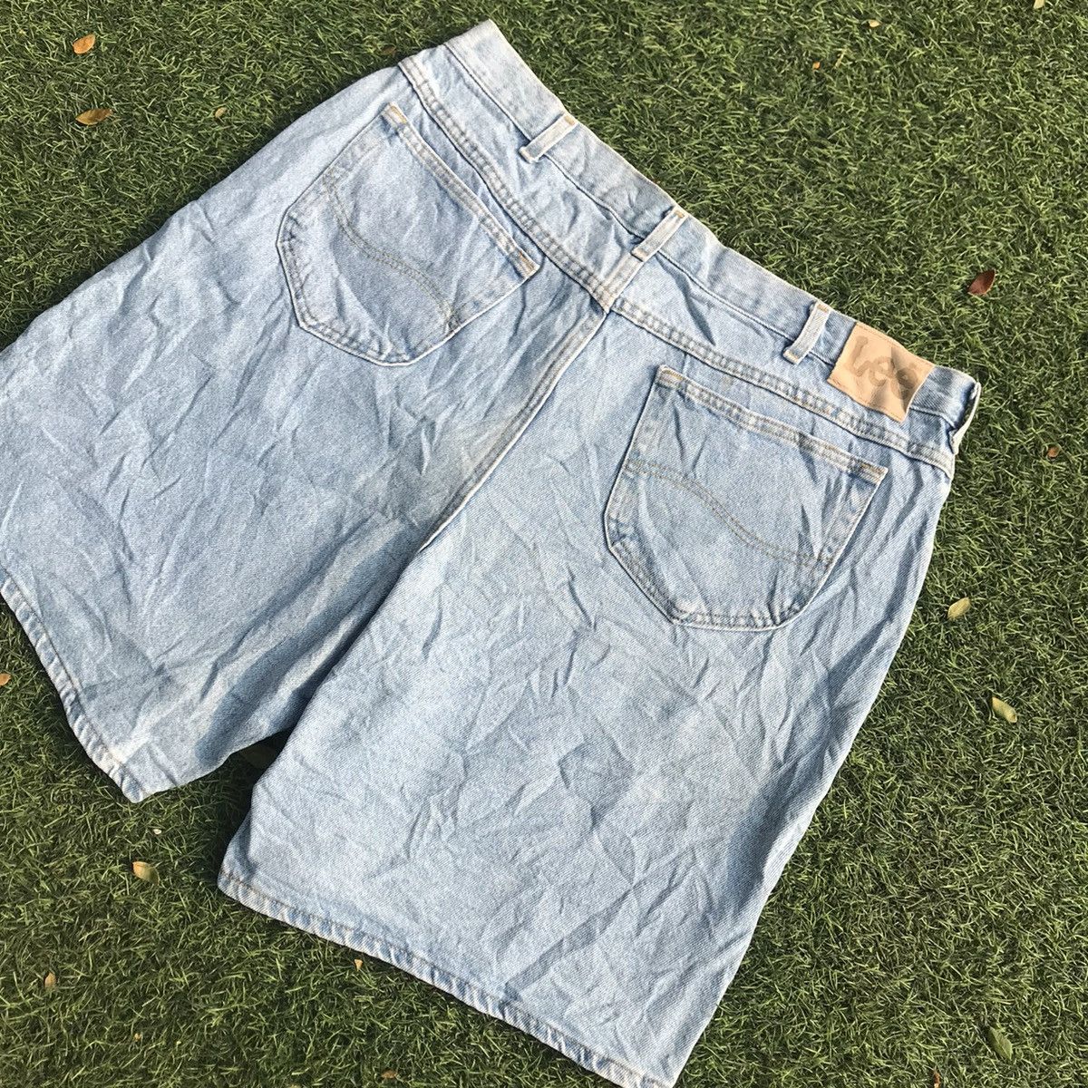 Lee × Vintage Vintage Big Size 42 Mr Lee Rider Shortpants Jeans Blue washe Size US 42 / EU 58 - 3 Thumbnail