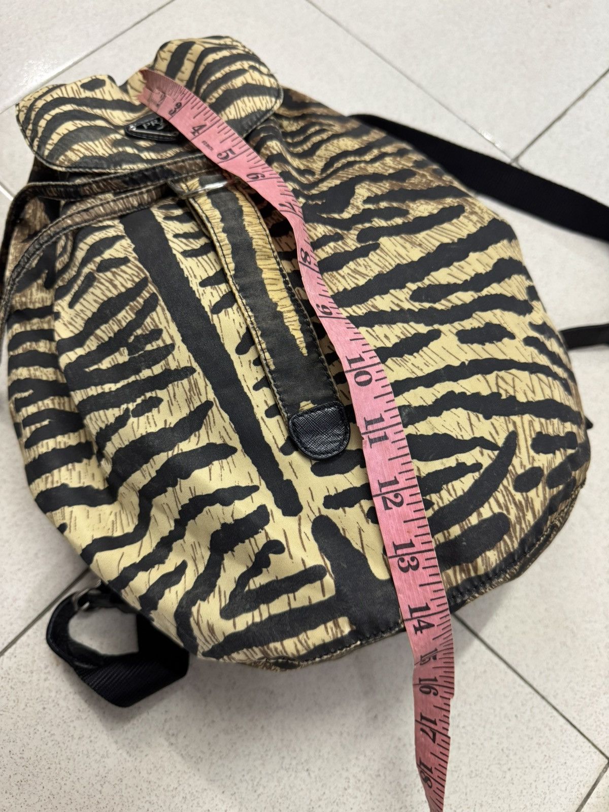 Prada PRADA ZEBRA PRINT NYLON BAGPACK BAG Size ONE SIZE - 3 Thumbnail