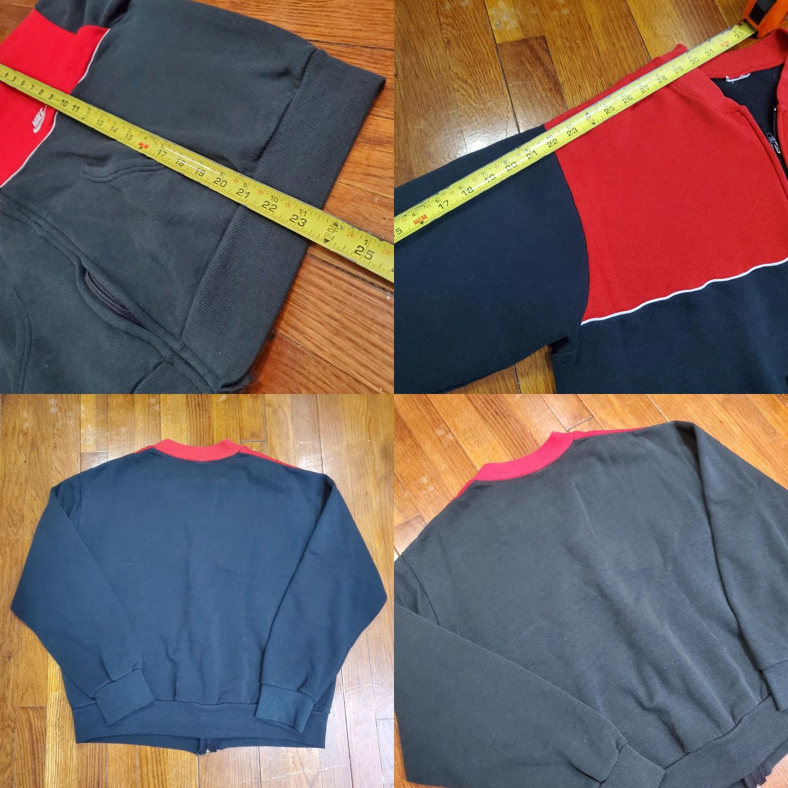 Nike Nike Sweatshirt Mens Large Black Red Full Zip Fleece Colorblock Jacket Track Size US L / EU 52-54 / 3 - 8 Thumbnail