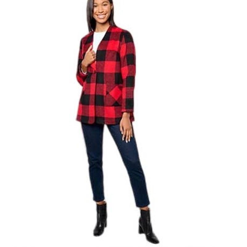 Denim & Co. Denim & Co. Fleece Lumberjack Relaxed Jacket Medium NWOT Size M / US 6-8 / IT 42-44 - 5 Thumbnail