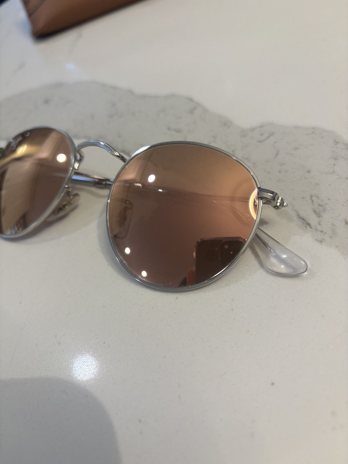 RayBan Ray Ban RB3447 Round Metal Polished Silver Size ONE SIZE - 4 Thumbnail