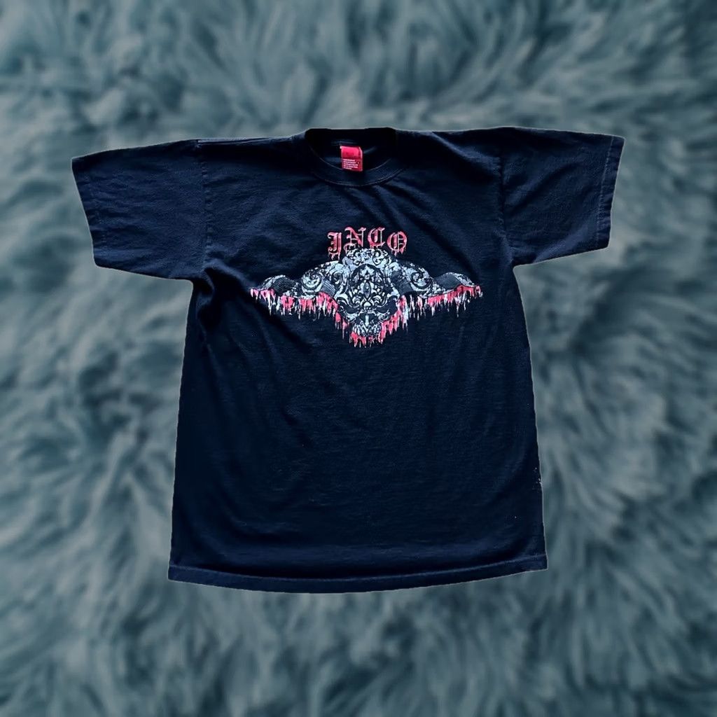 JNCO Vintage JNCO Skull Flame Graphic T-Shirt Large Black 90s RARE Size US L / EU 52-54 / 3 - 1 Thumbnail