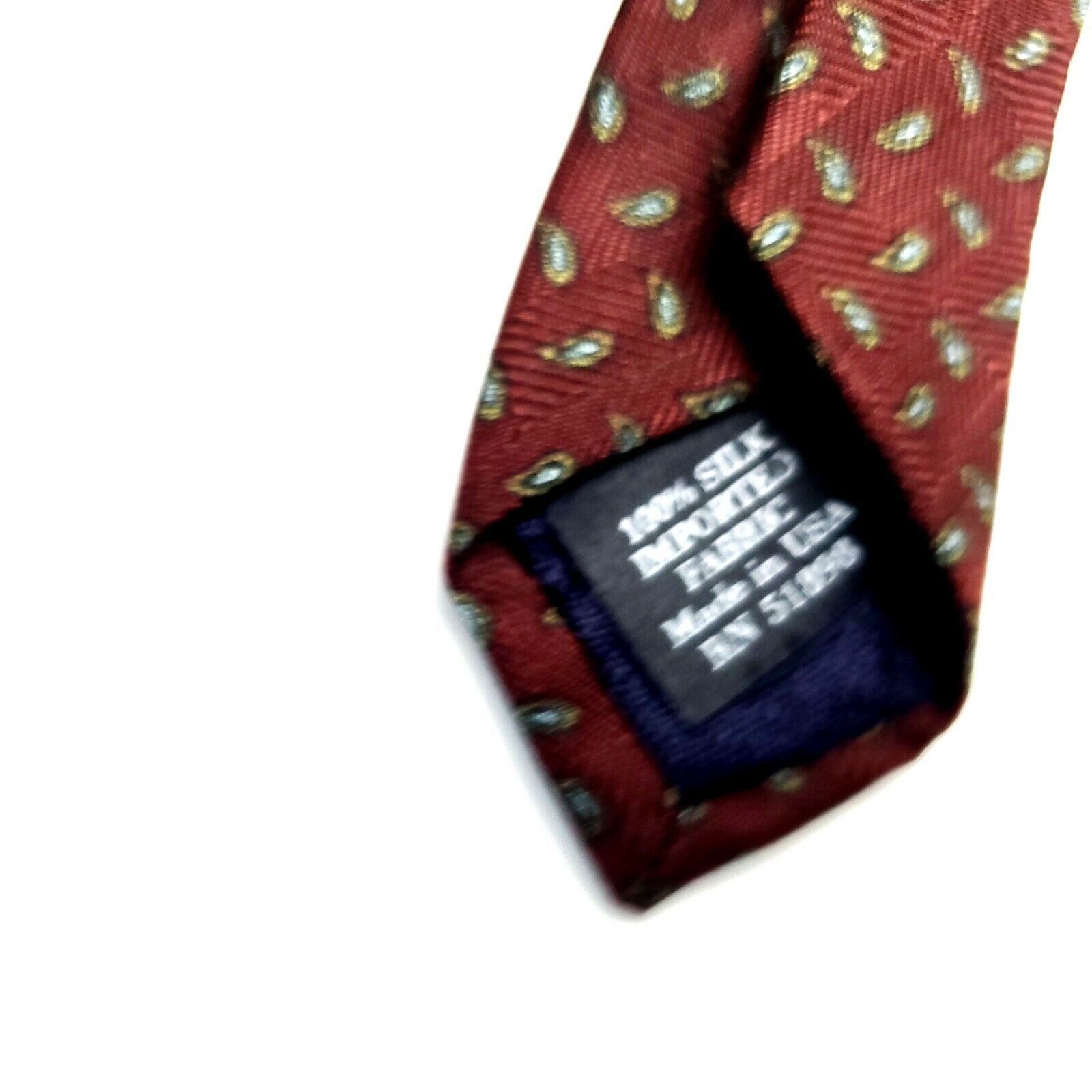 Vintage Tango by Max Raab Silk Tie Golf Novelty Brown Red Short Size ONE SIZE - 4 Thumbnail