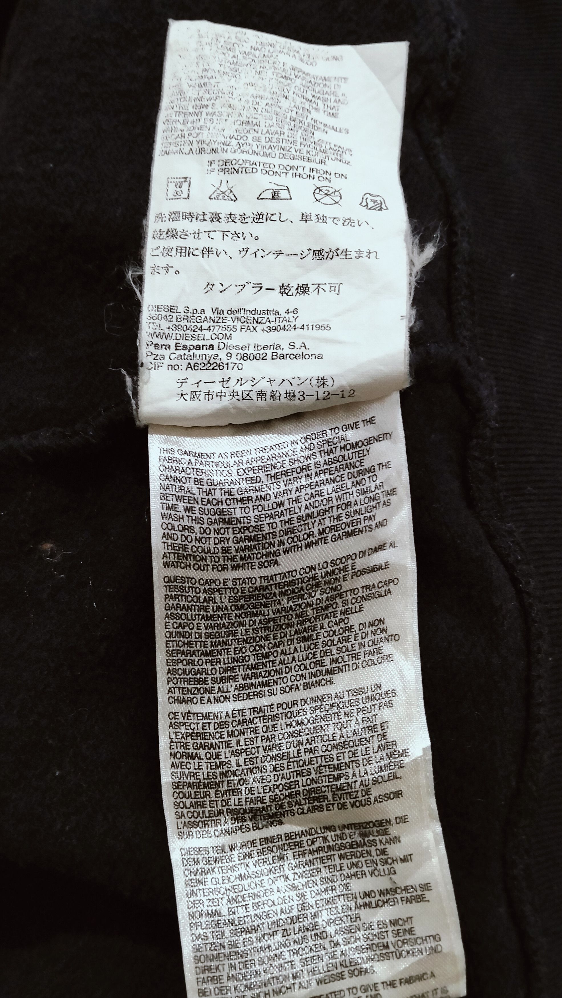 Diesel × Vintage Vintage Archival Avant Garde DIESEL Zip Hoodie sweatshirt Size US L / EU 52-54 / 3 - 13 Thumbnail