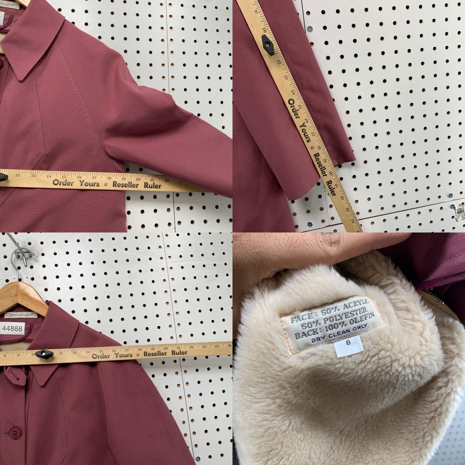 Rains VINTAGE Misty Harbor Rain Trench Coat Women 8P Sherpa Detachable Liner Union USA Coat Long Pink Size M / US 6-8 / IT 42-44 - 8 Thumbnail