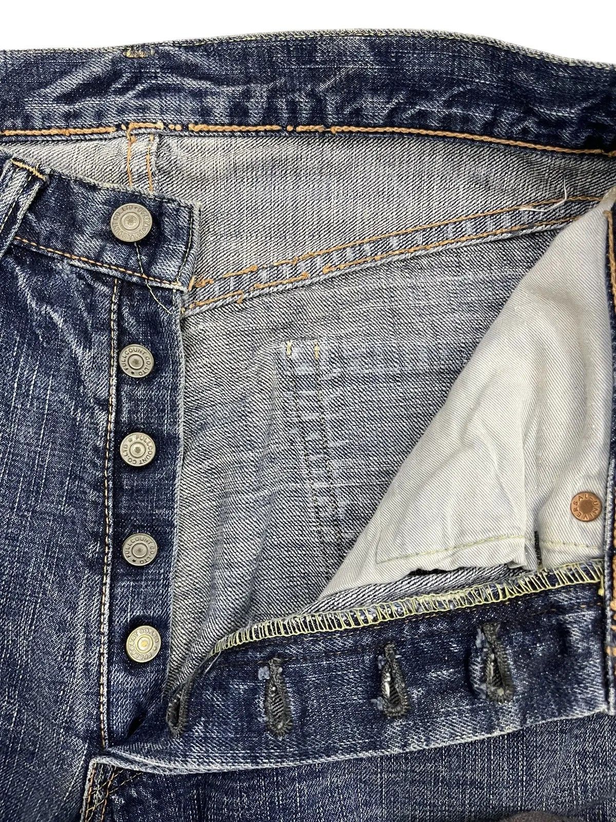 Full Count & Co. FULLCOUNT & CO. Japan 1414 Distressed Denim Size US 30 / EU 46 - 7 Thumbnail