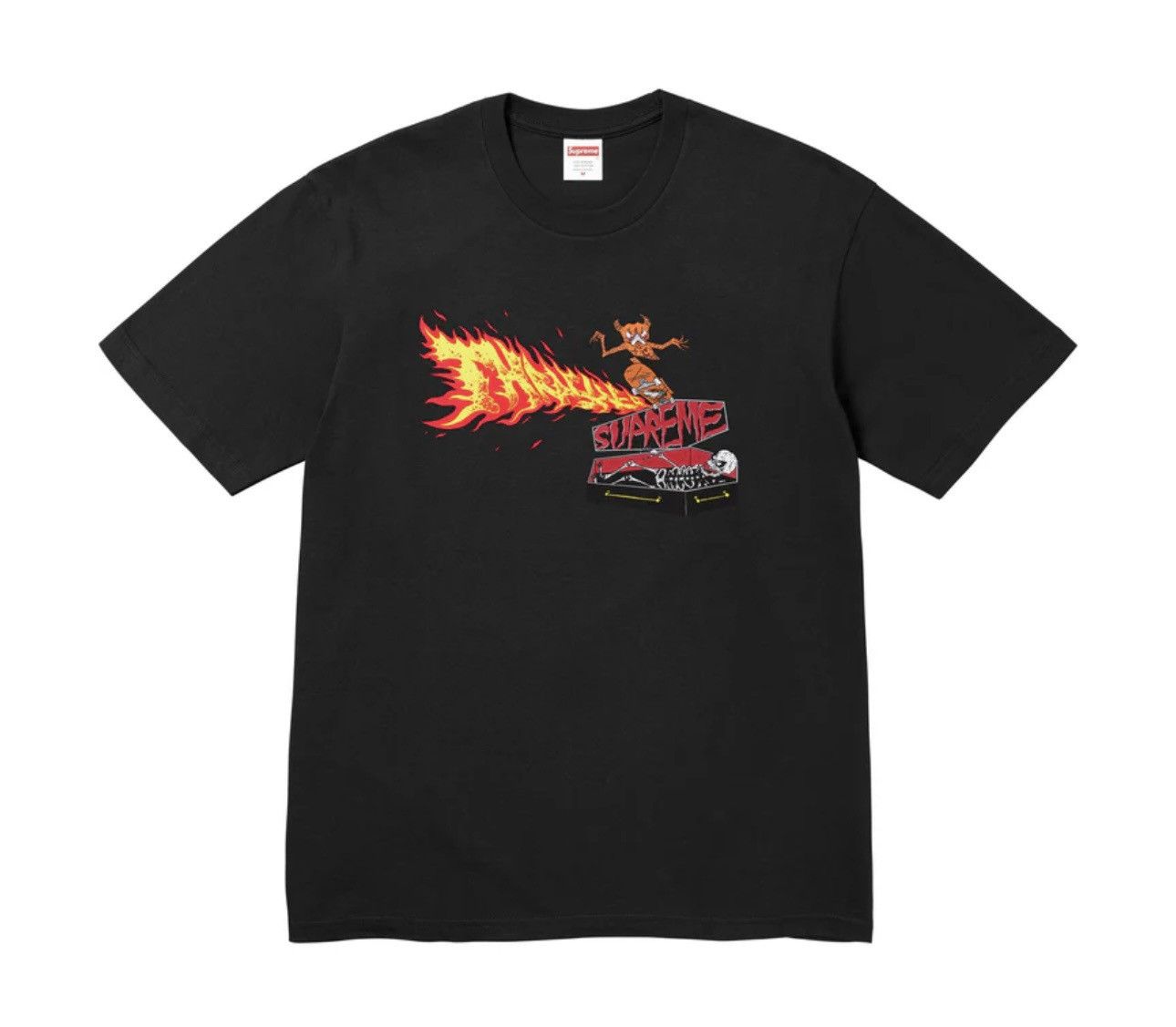 Supreme × Thrasher Supreme Thrasher Back Tail Tee Black Medium Size US M / EU 48-50 / 2 - 1 Thumbnail