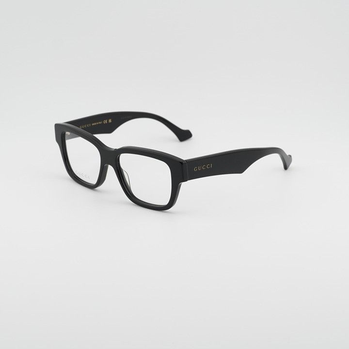 Gucci Gucci GG1428O 001 Square Eyeglasses - Shiny Black 52mm Size ONE SIZE - 1 Thumbnail