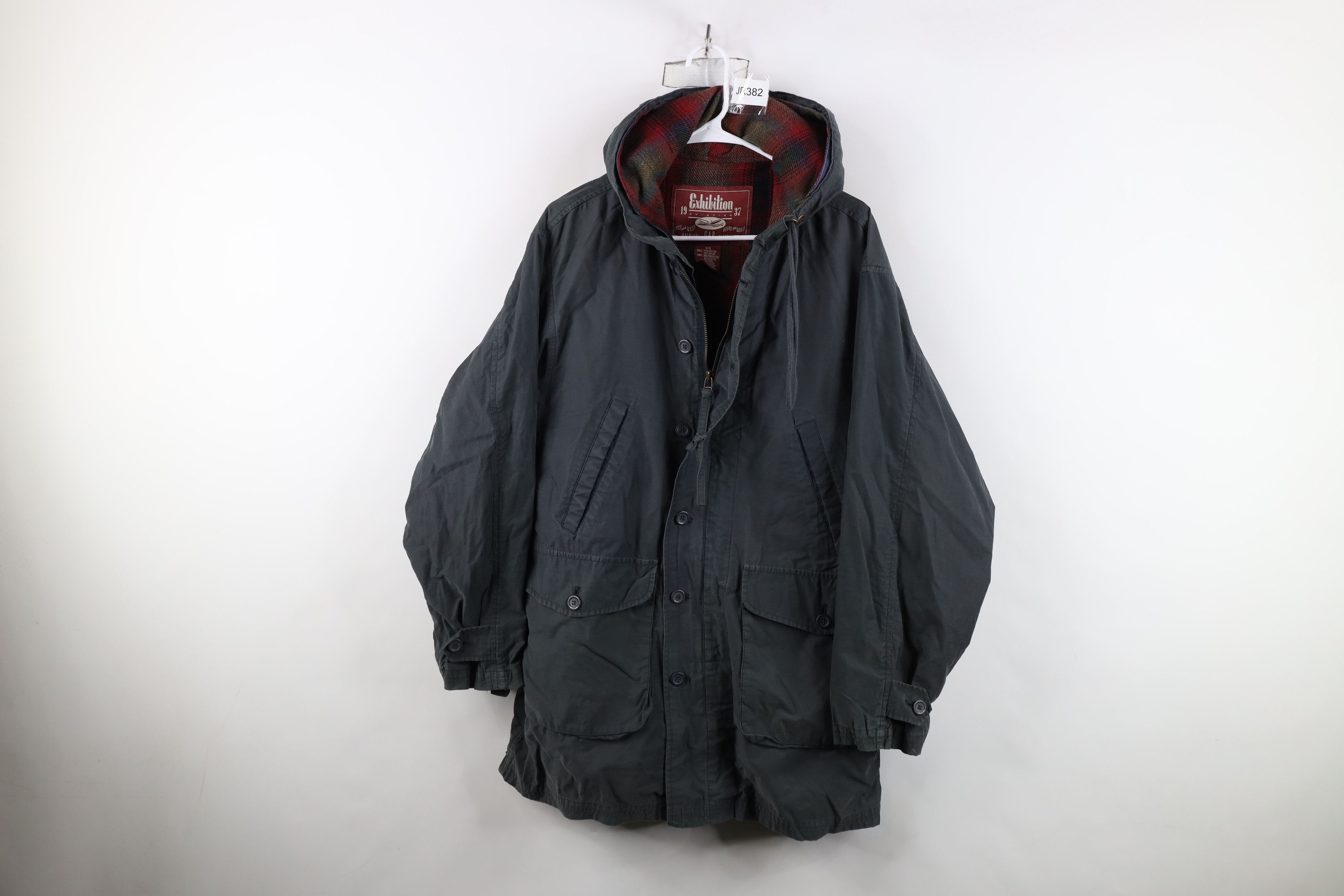 Gap × Vintage Vintage 90s Gap Lined Hooded Military Field Parka Jacket Size US XS / EU 42 / 0 - 1 Thumbnail