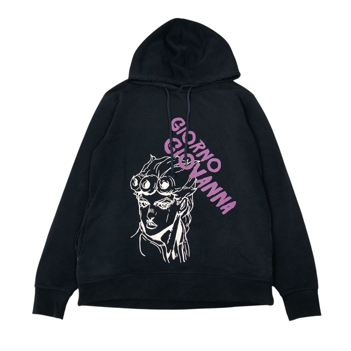 Japanese Brand 📌Vintage Hoodie Pull Over Giorno Giovanna Big Logo Size US L / EU 52-54 / 3 - 1 Thumbnail