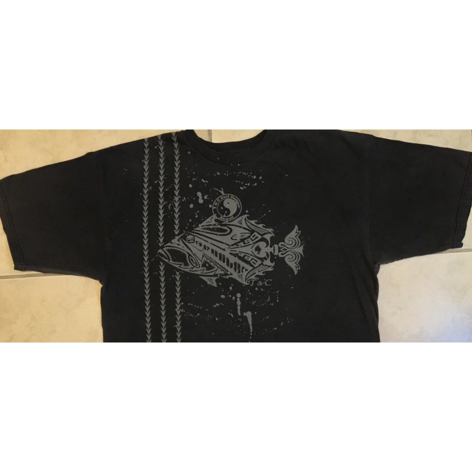 Quiksilver Vtg T&C Surf Designs Faded Shirt M Tribal Hawaii Skate Gotcha OP Grunge 90s Y2K Size US M / EU 48-50 / 2 - 6 Thumbnail