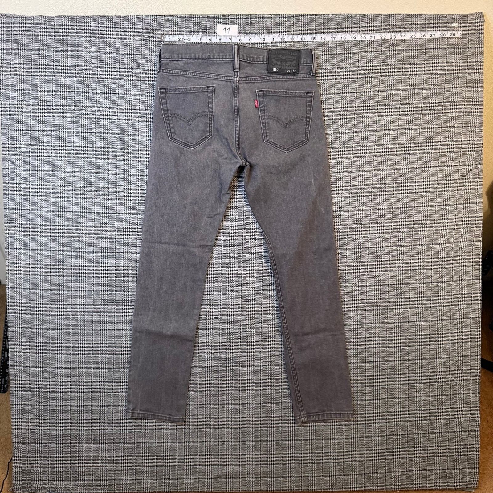 Levi's Levi's 510 Men's Jeans Gray Denim Slim Fit Stretch 30x32 Size US 30 / EU 46 - 1 Thumbnail