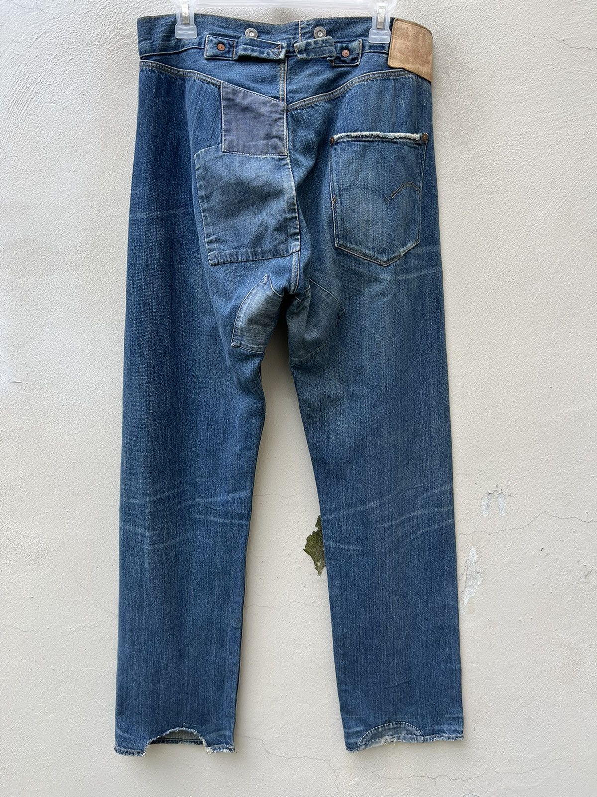 Levi's 90s Levi's LVC #555 Distressed Patchwork Selvedge Denim Size US 32 / EU 48 - 15 Thumbnail