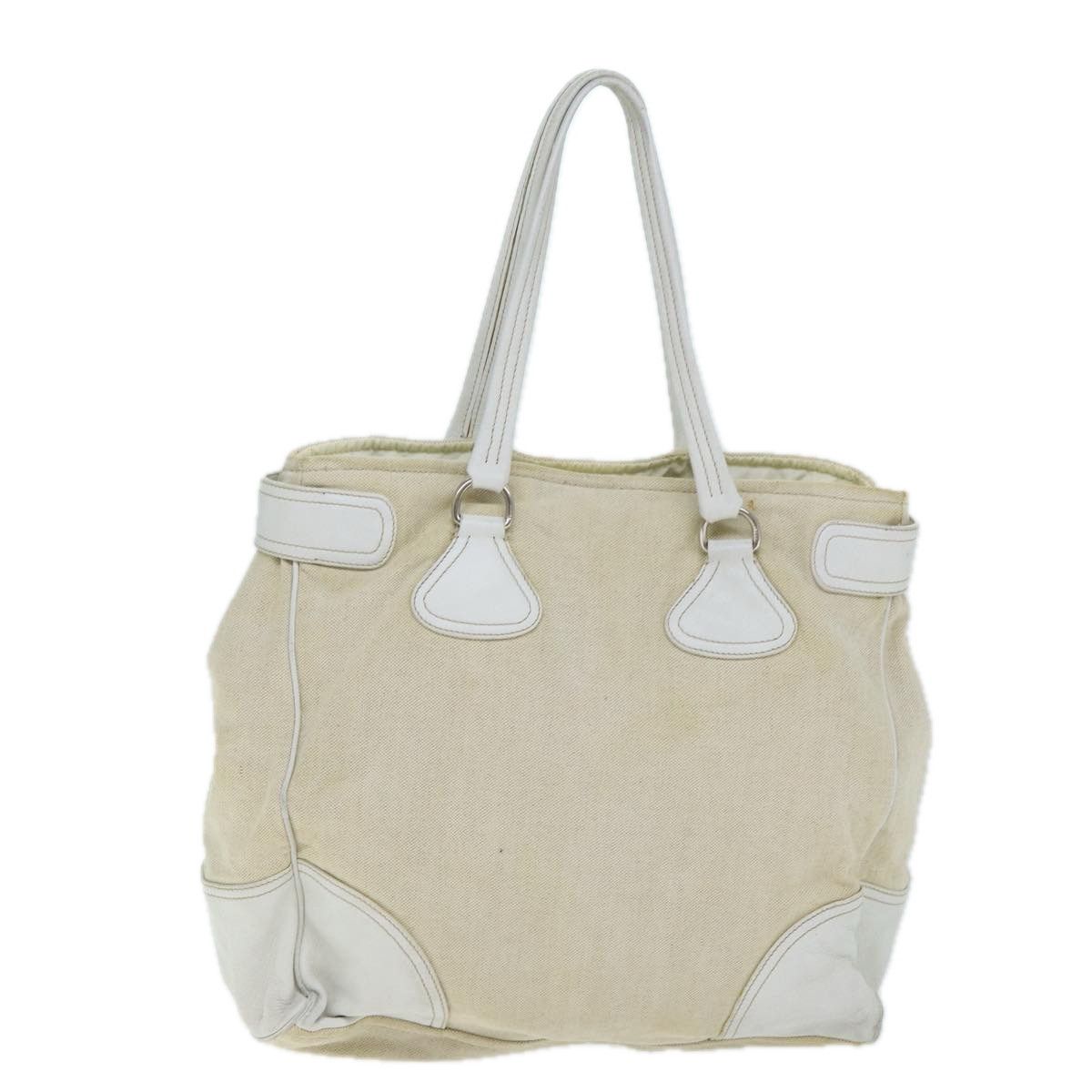 Prada Beige Canvas Tote Bag (Pre-Owned) Size ONE SIZE - 1 Thumbnail