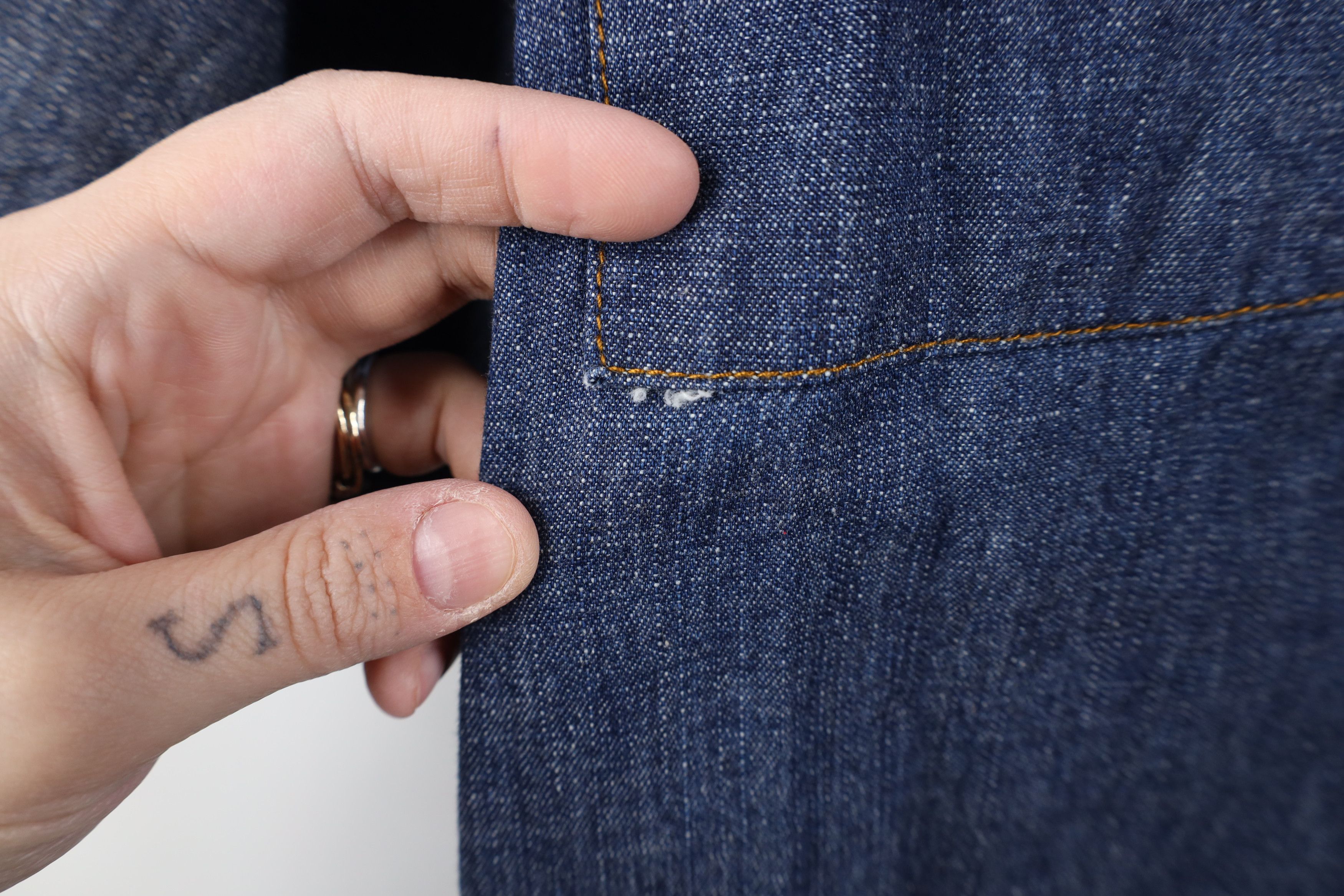 Vintage Vintage 90s Streetwear Chambray Denim Button Shirt Blue Size US XXL / EU 58 / 5 - 5 Thumbnail
