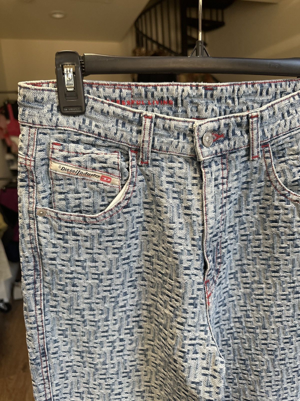 Diesel $560 New season Monogram embossed logo denim Size US 30 / EU 46 - 3 Thumbnail