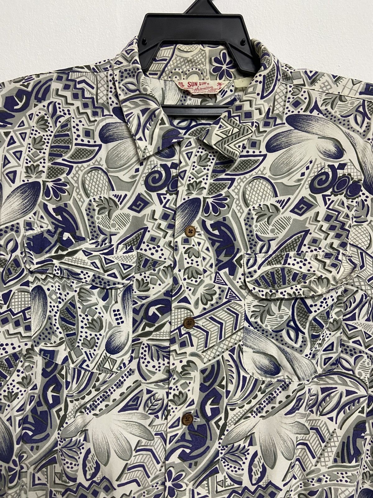 Sugar Cane Vintage Sun Surf Japan Long Sleeve Rayon Hawaiian Shirt Size US L / EU 52-54 / 3 - 2 Thumbnail