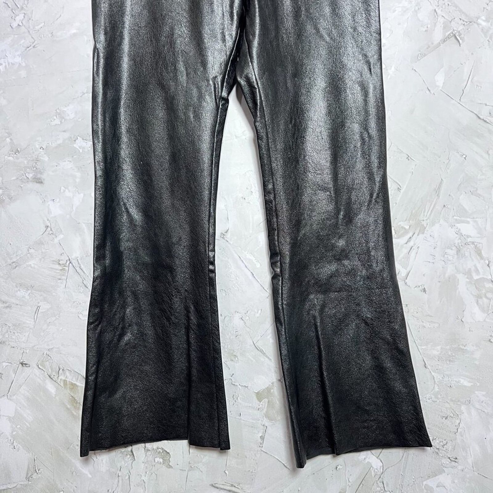 Commando Commando Faux Leather Crop Flare Pants M Black High Legging Size 26" / US 2 / IT 38 - 6 Thumbnail