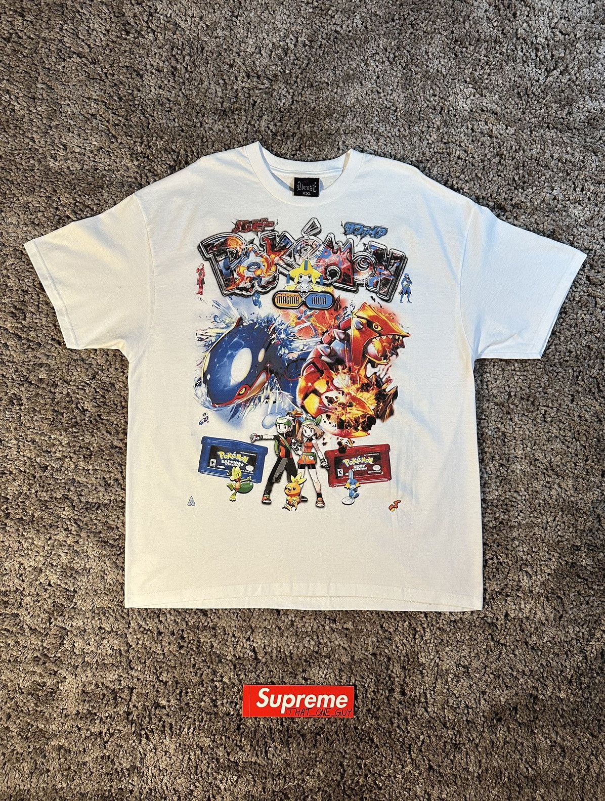 image of Darien Bruze x Pokemon D Bruze Gen 3 Pokémon Tee White , Men's (Size 2XL)