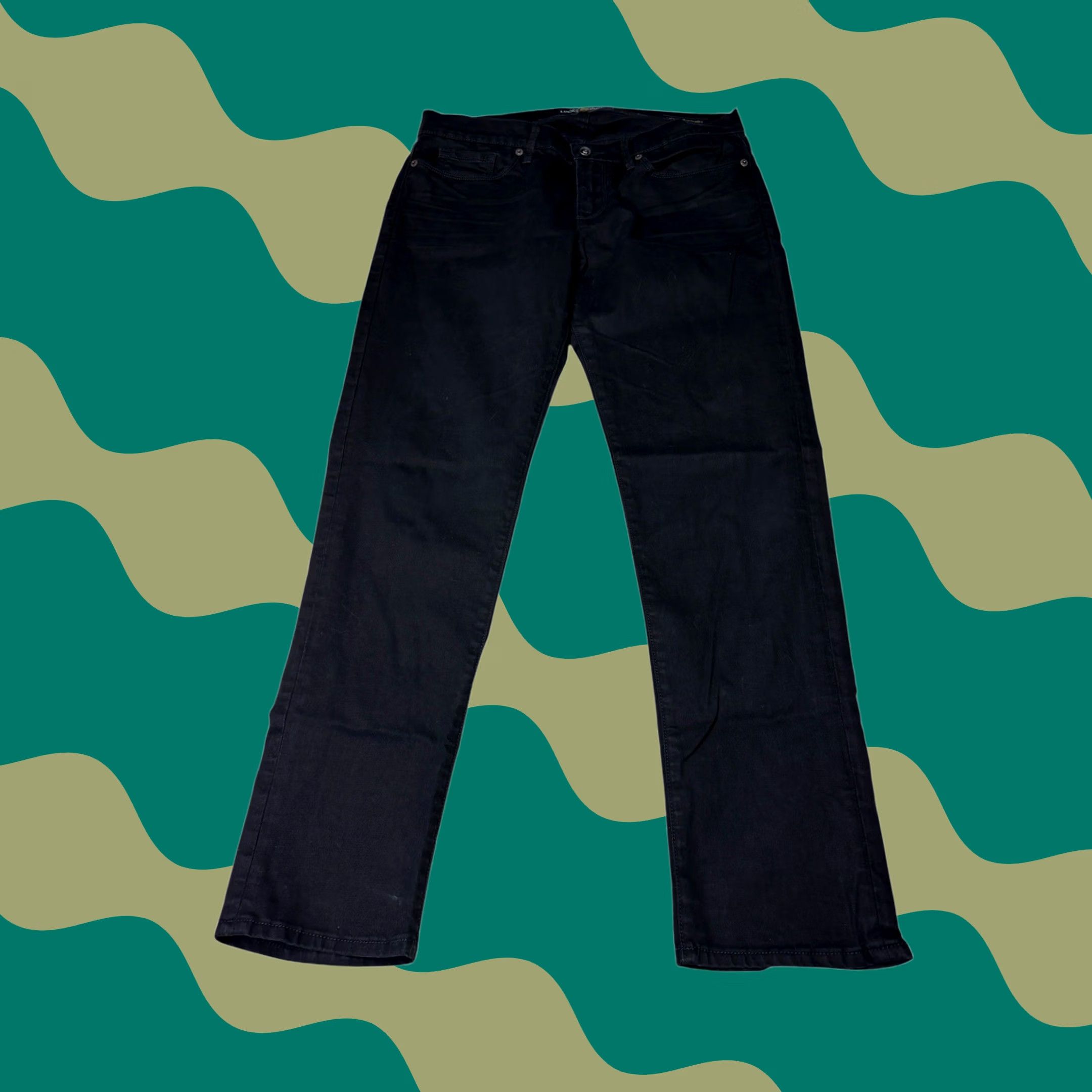 Lucky Brand Lucky Brand Cate Stacked Skinny Jeans Womens 12/31 W34XL30 Black Denim 7W11560 Size 24" / US 00 / IT 34 - 1 Thumbnail
