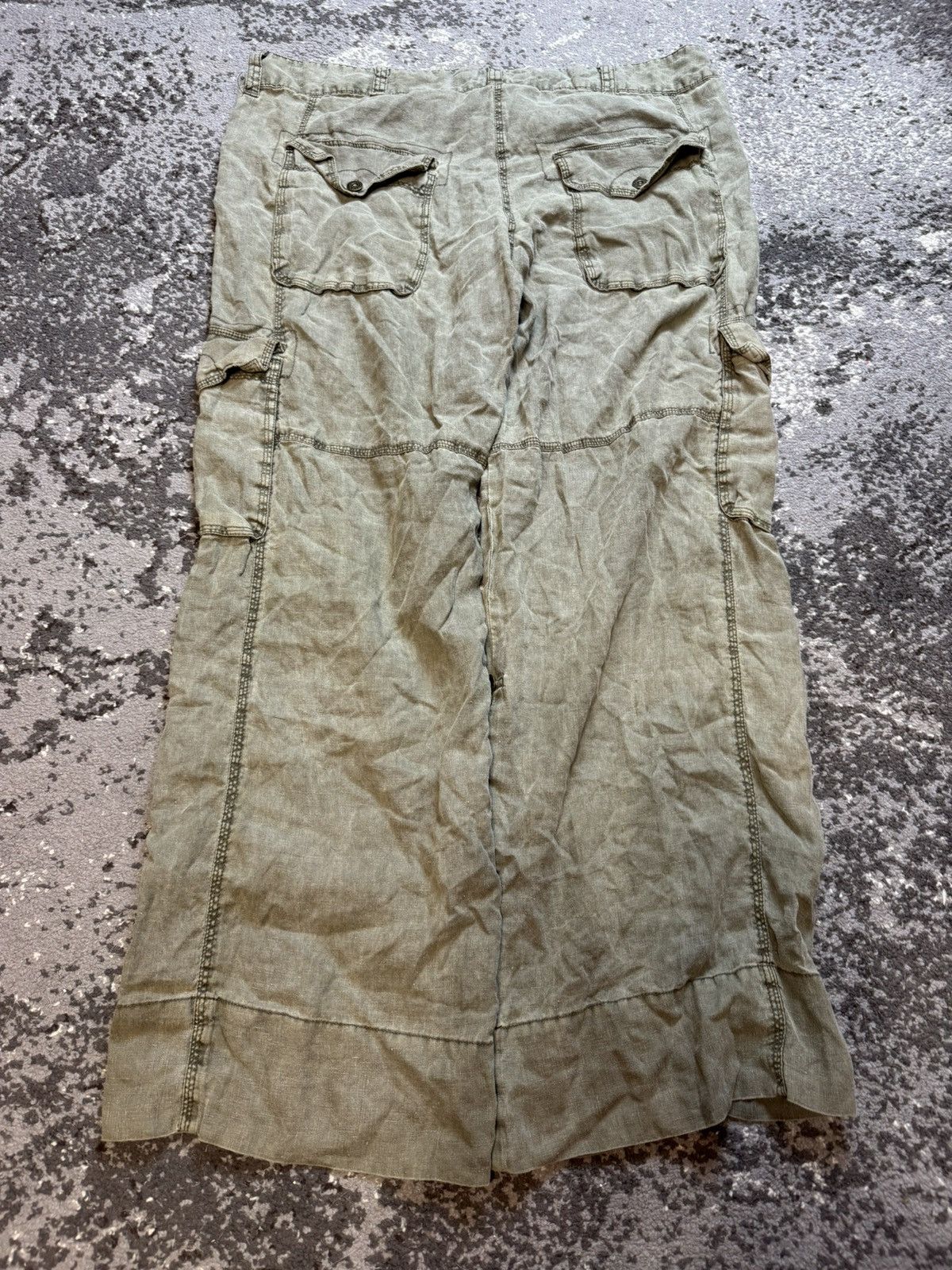 Japanese Brand × Vintage Vintage Y2K Baggy If Six Was Style Opium Cargo Linen Pants Size US 33 - 9 Thumbnail