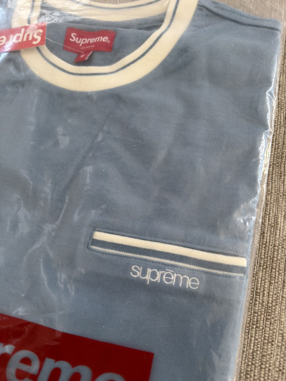 Supreme Supreme Ribbed Pocket Tee SS18 Slate Vintage Medium Size US M / EU 48-50 / 2 - 3 Thumbnail