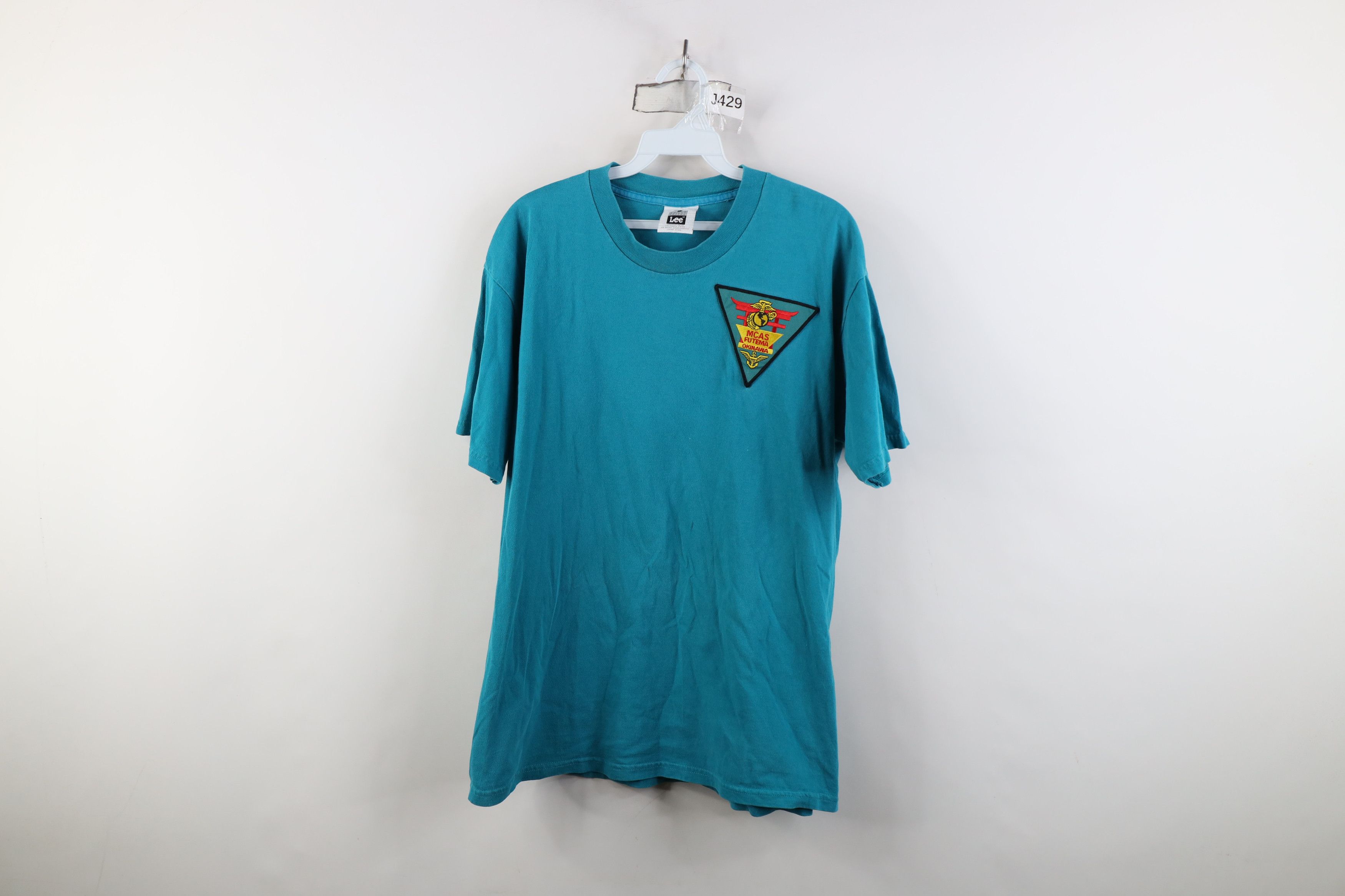 Vintage Vintage 90s Futenma Okinawa Japan Marines Patch T-Shirt Blue Size US L / EU 52-54 / 3 - 1 Thumbnail