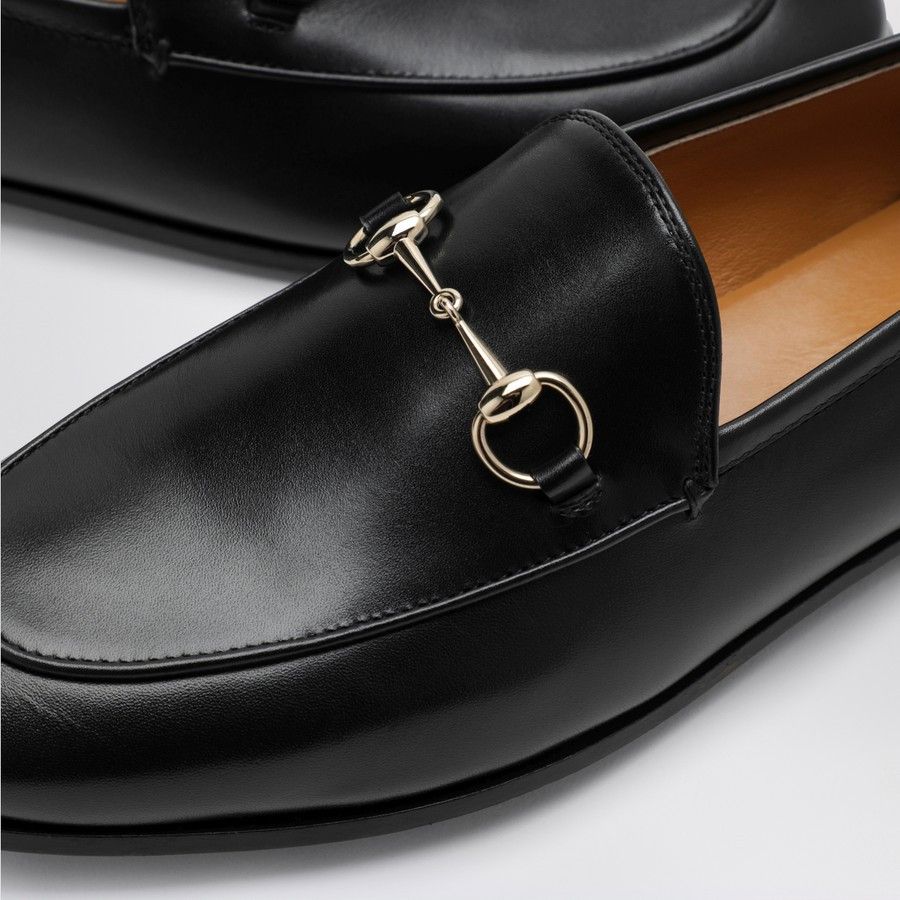 Gucci o1d2blof0824 Leather Jordaan Loafer in Black Size US 10 / IT 40 - 5 Thumbnail