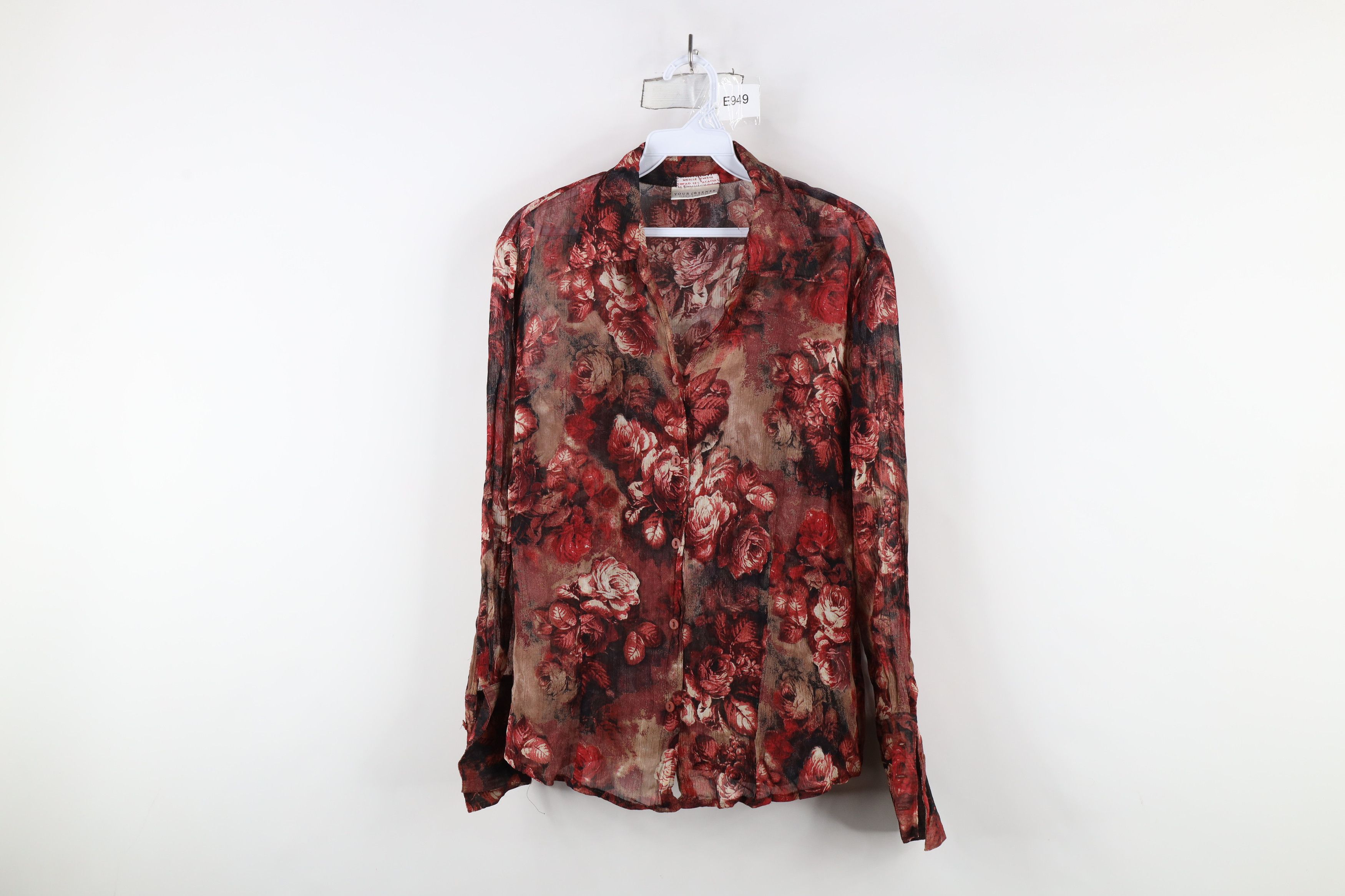 Vintage Vintage 90s Y2K Flower Floral Bella Collared Button Shirt Size M / US 6-8 / IT 42-44 - 1 Thumbnail