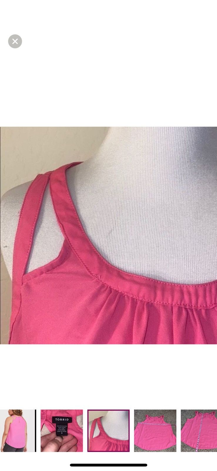 Torrid Torrid large pink high neck georgette tank top Size L / US 10 / IT 46 - 6 Thumbnail