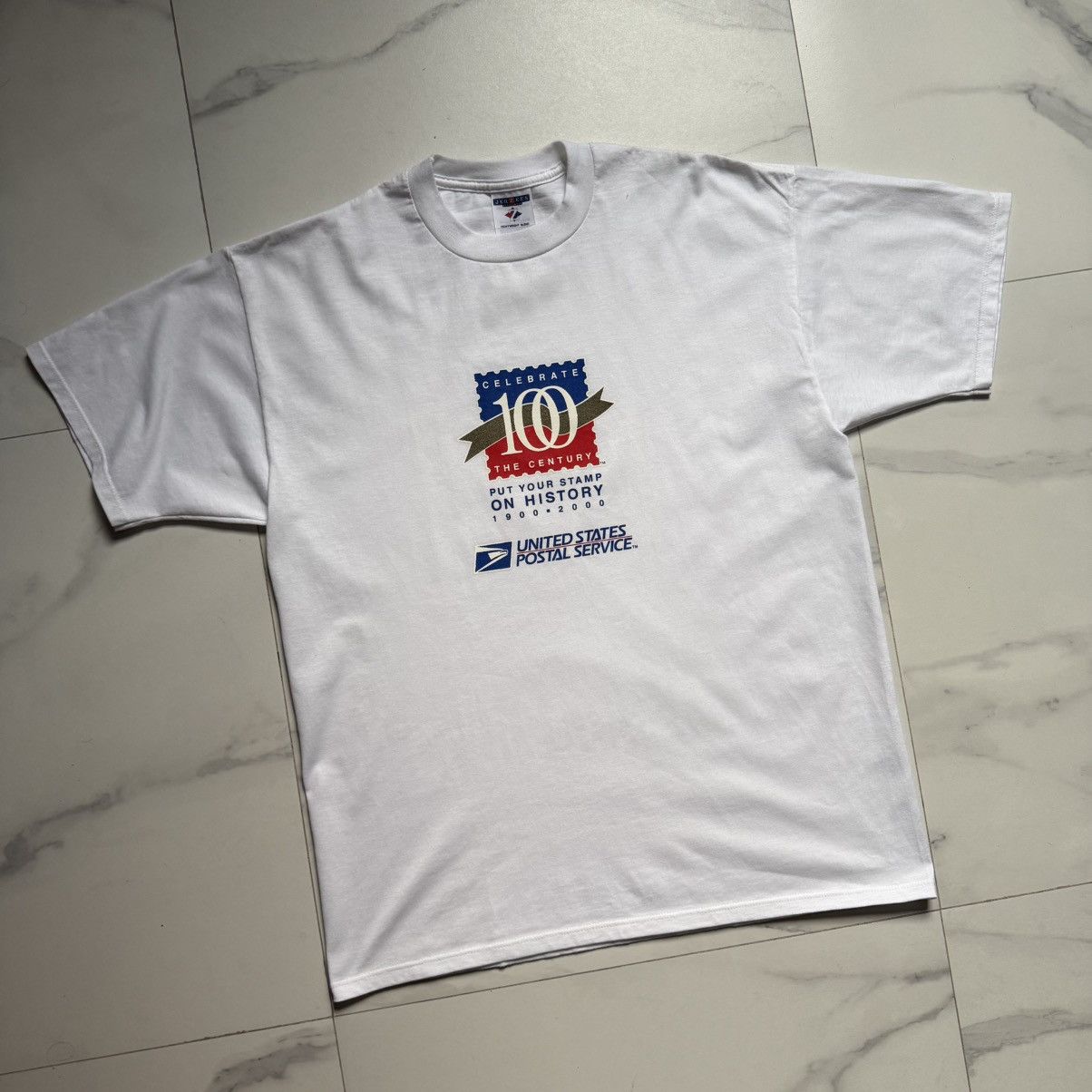 Jerzees Vintage Y2K USPS Century T-Shirt Size US XL / EU 56 / 4 - 3 Thumbnail