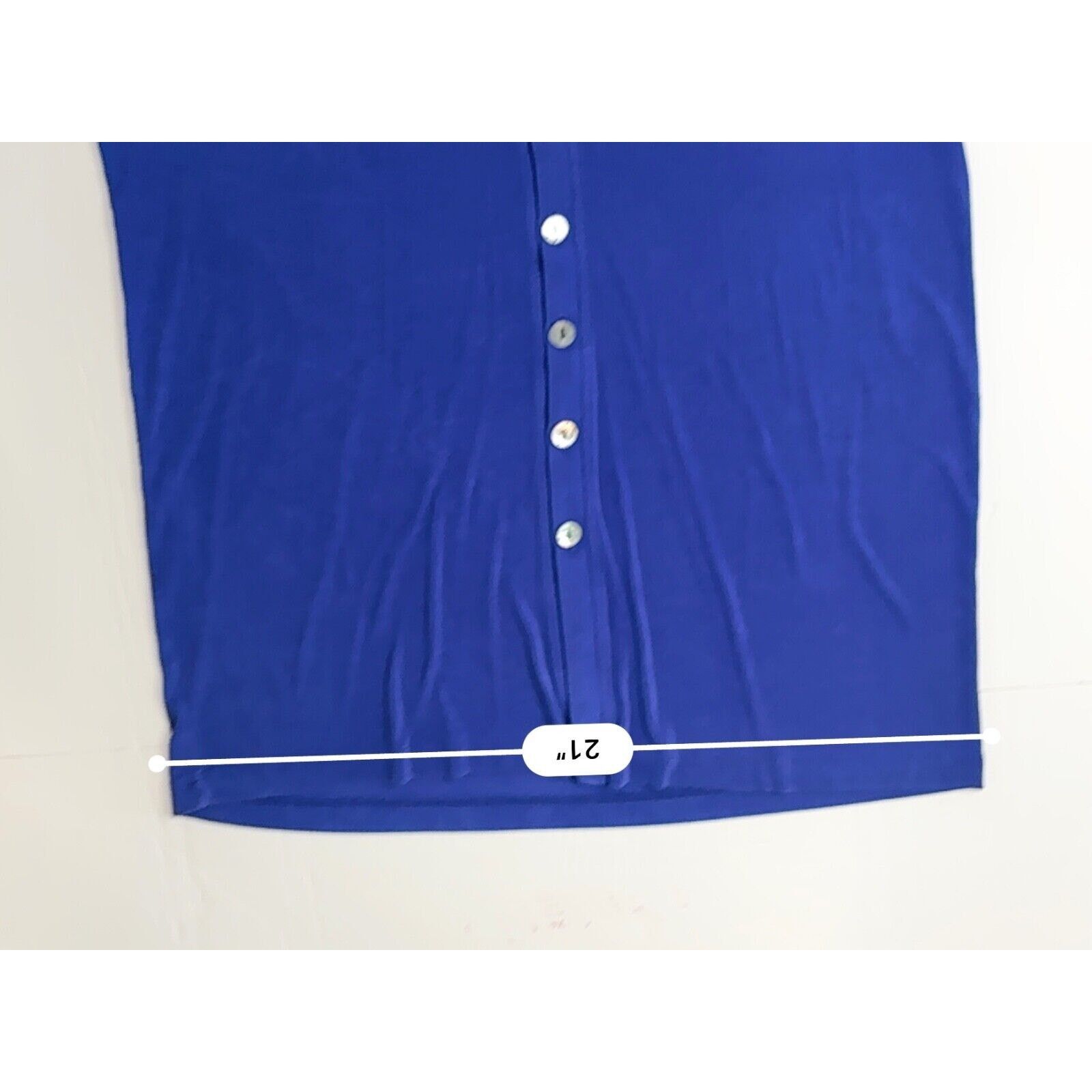 Chicos Chicos Blue Mother of Pearl Long Cardigan sz 2 Large (12-14) Size L / US 10 / IT 46 - 6 Thumbnail