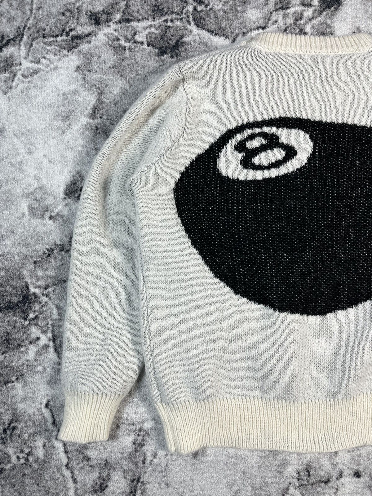 Other Vintage 8 Ball Knit Sweater White Black Y2K Size US M / EU 48-50 / 2 - 6 Thumbnail