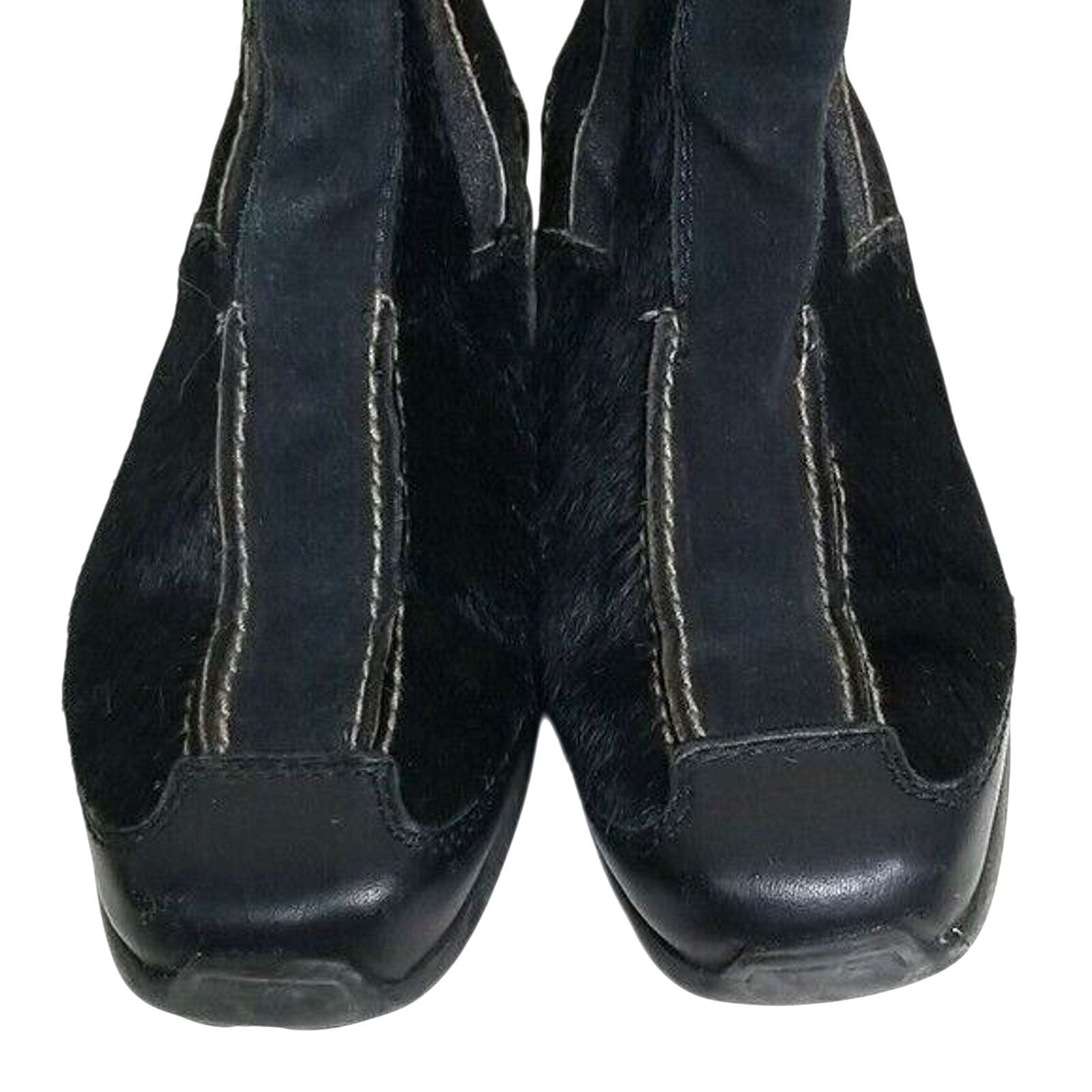 Tecovas Tecnica Womens Boots Black Suede Pull On Fur Trim 6 Gorpcore Size US 6 / IT 36 - 4 Thumbnail